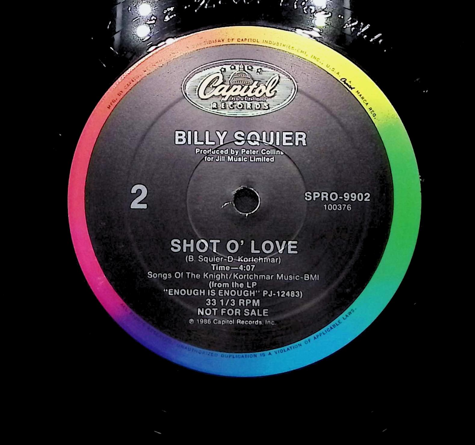 Billy Squier Shot O' Love 1986 LP Rock Side 1 & 2  — image 4