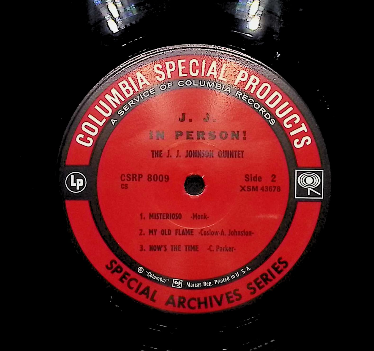 The J.J. Johnson Quintet -J. J. In Person! 1958 LP Jazz Side 1 & 2 — image 2