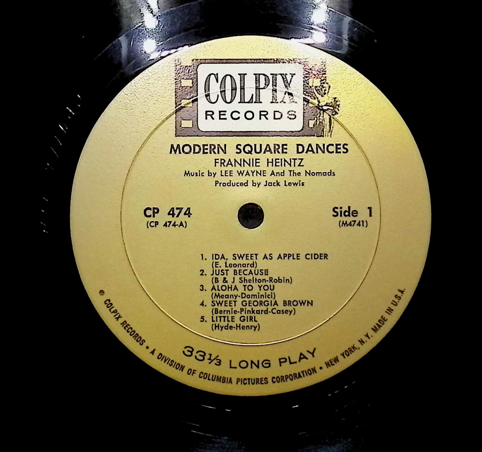Frannie Heintz Modern Square Dances 1964 LP Folk, World, & Country  — image 2