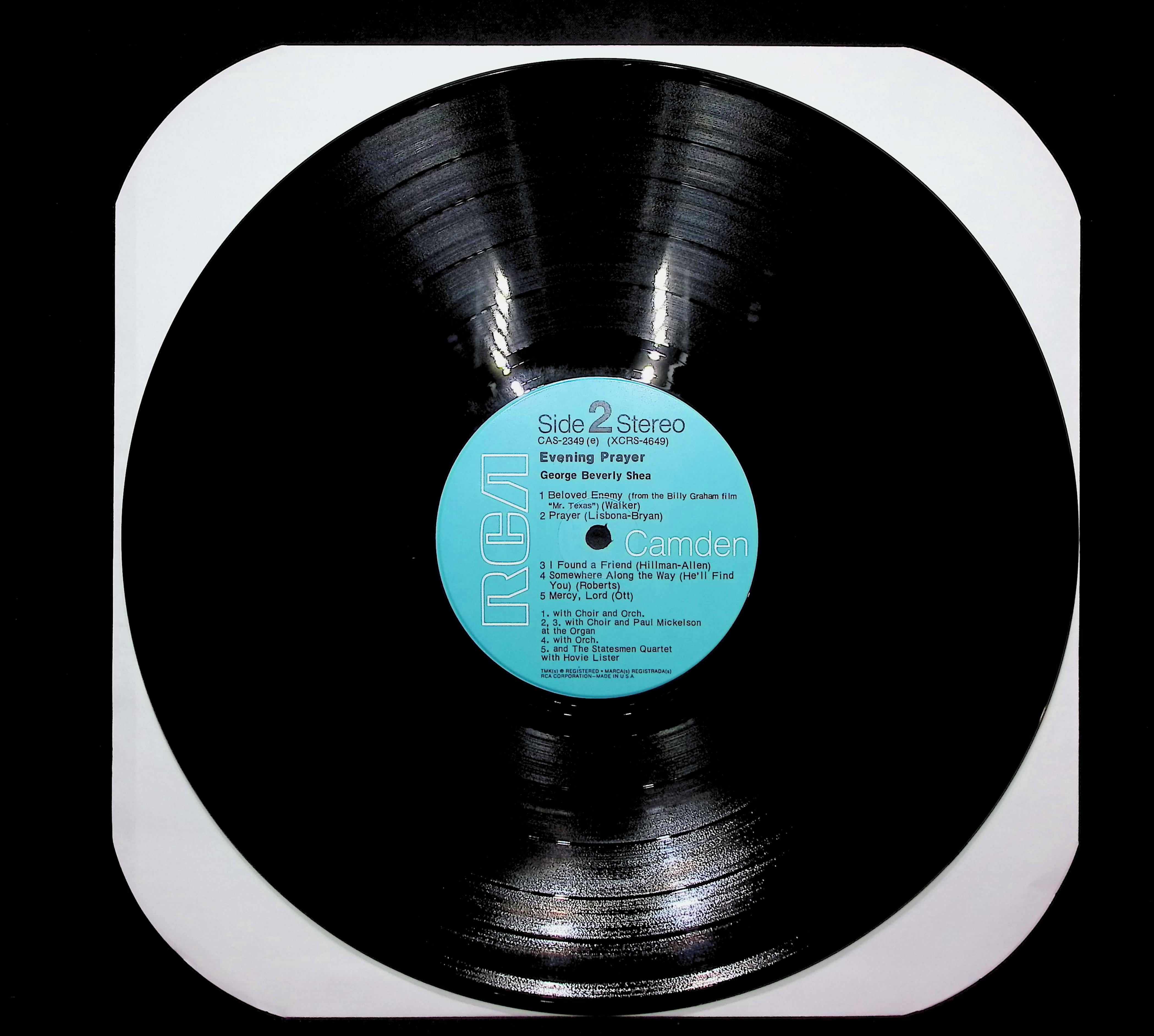 George Beverly Shea Evening Prayer 1969 LP Non-Music  — image 3