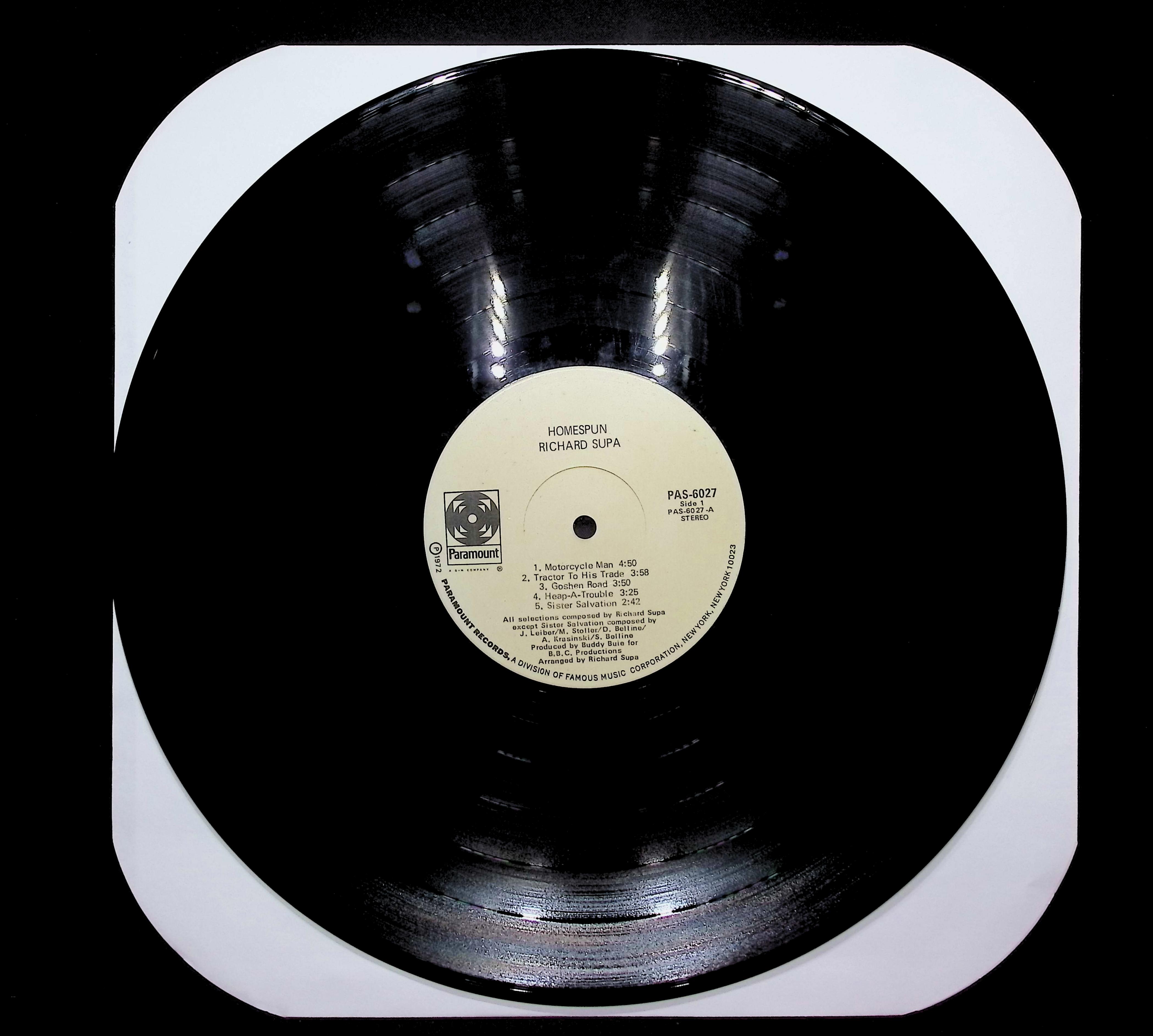 Richard Supa Homespun 1972 LP Rock Side 1 & 2