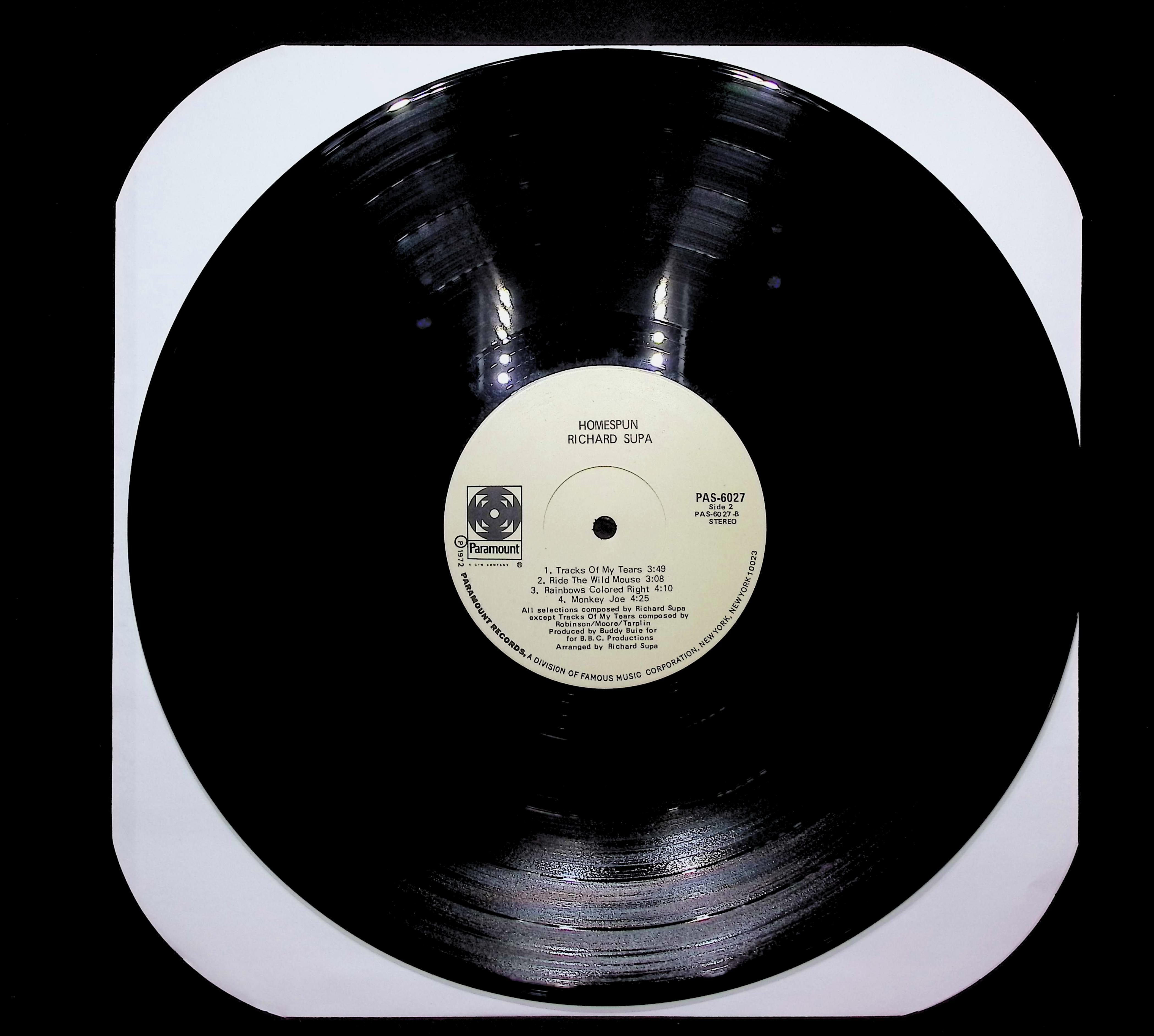 Richard Supa Homespun 1972 LP Rock Side 1 & 2  — image 3