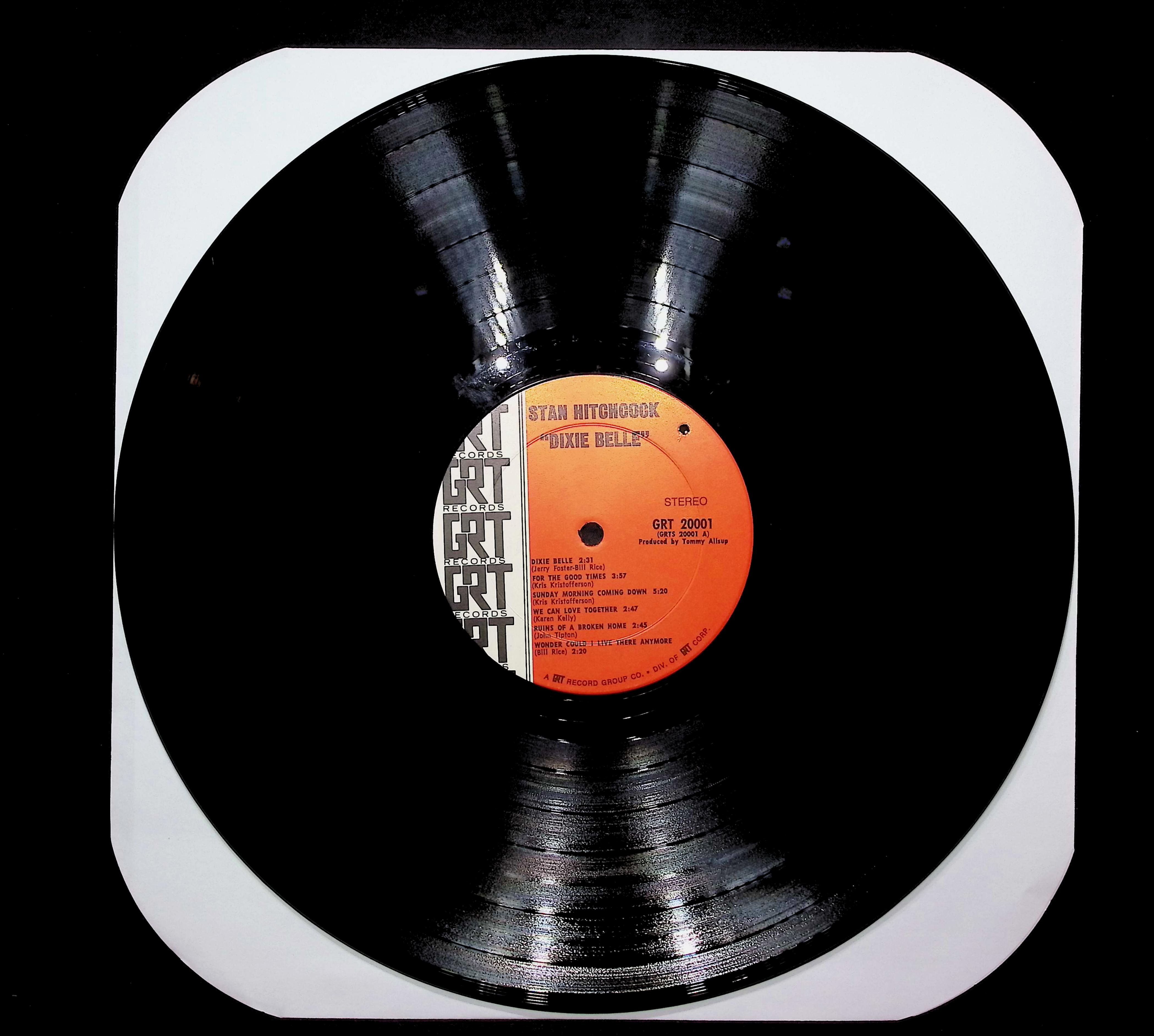 Stan Hitchcock Dixie Belle 1970 LP Folk, World, & Country Side A & B — image 3