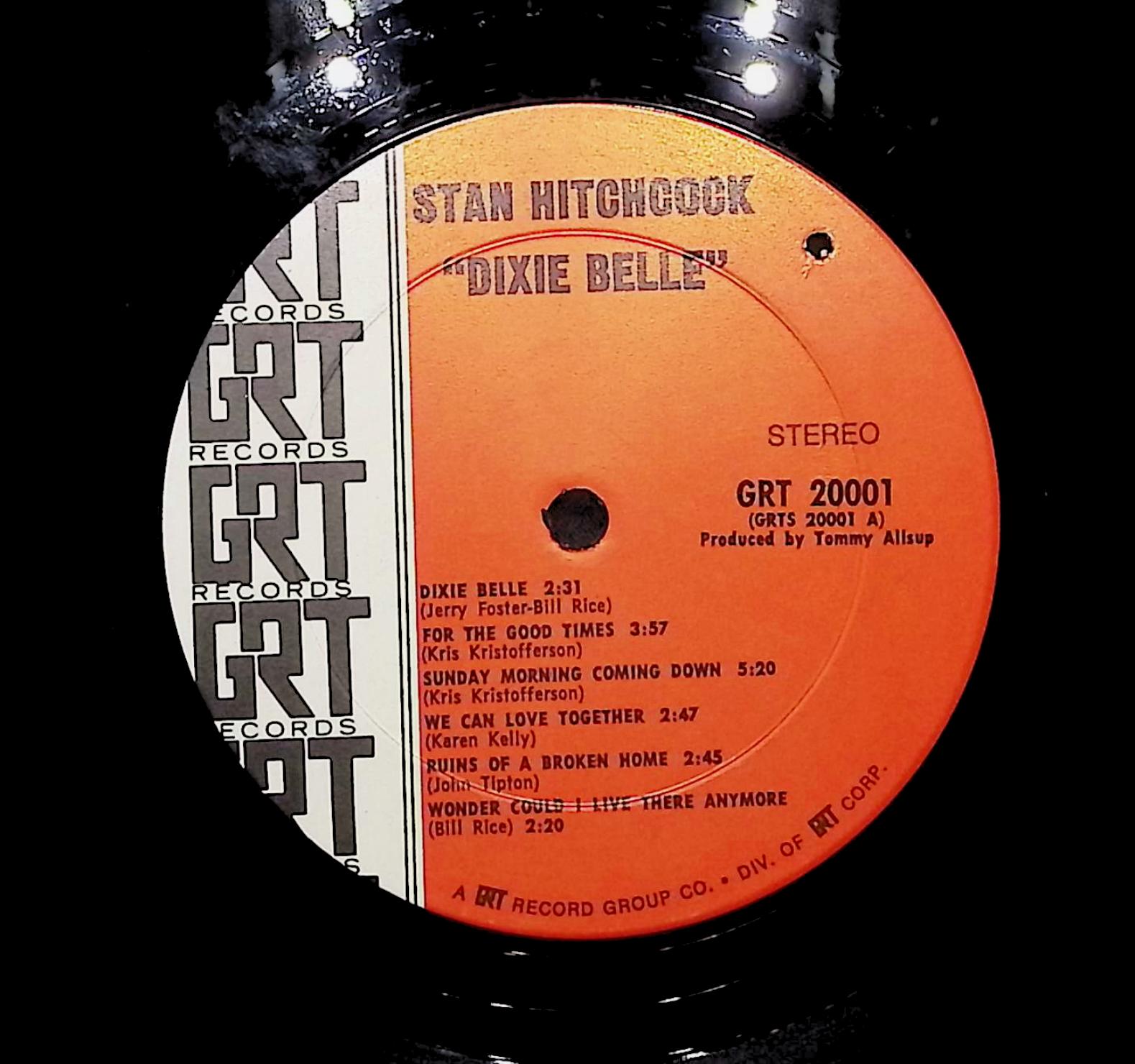Stan Hitchcock Dixie Belle 1970 LP Folk, World, & Country Side A & B — image 4