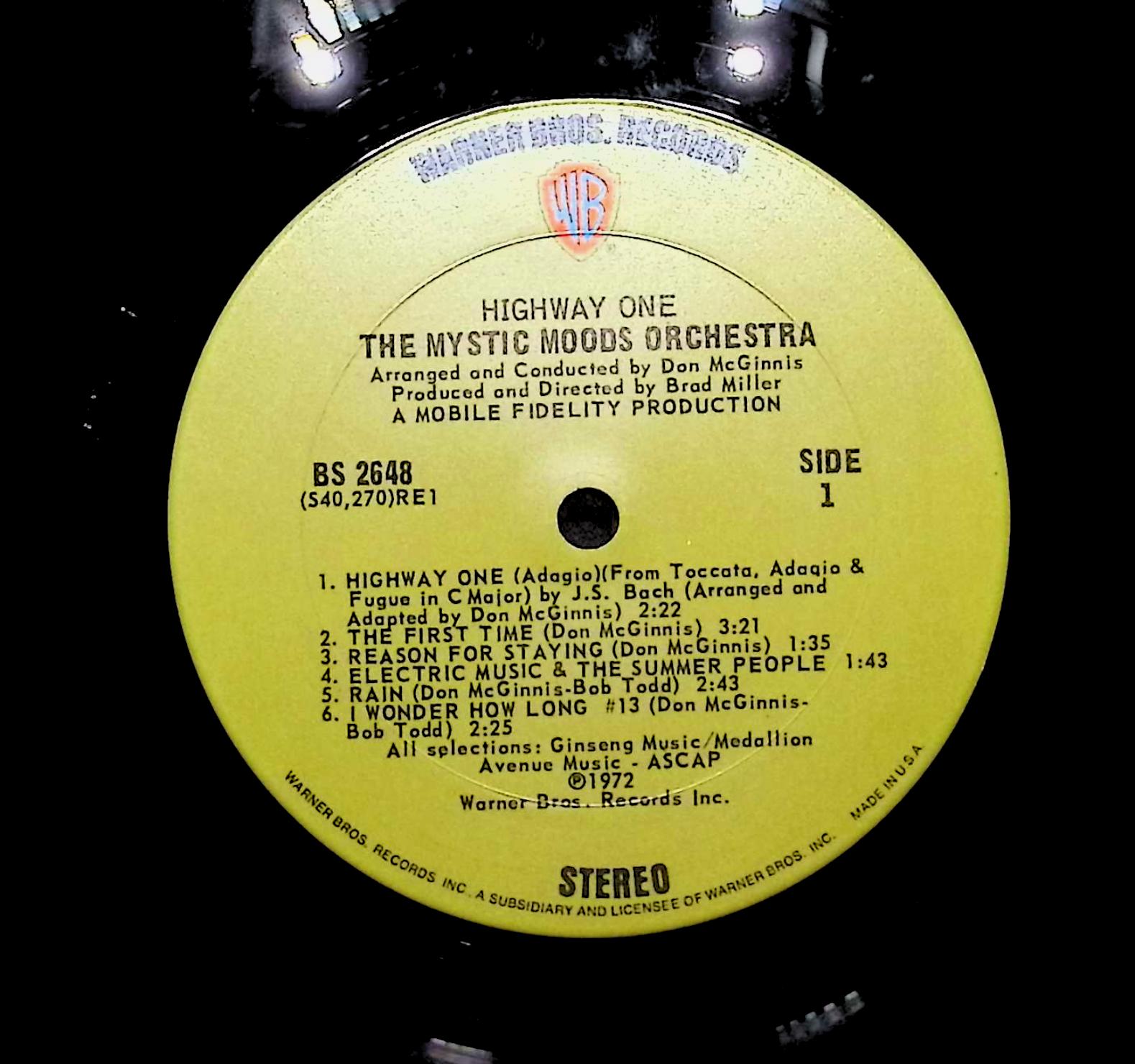 The Mystic Moods Orchestra Highway One 1972 LP Jazz Side 1 & 2  — image 4