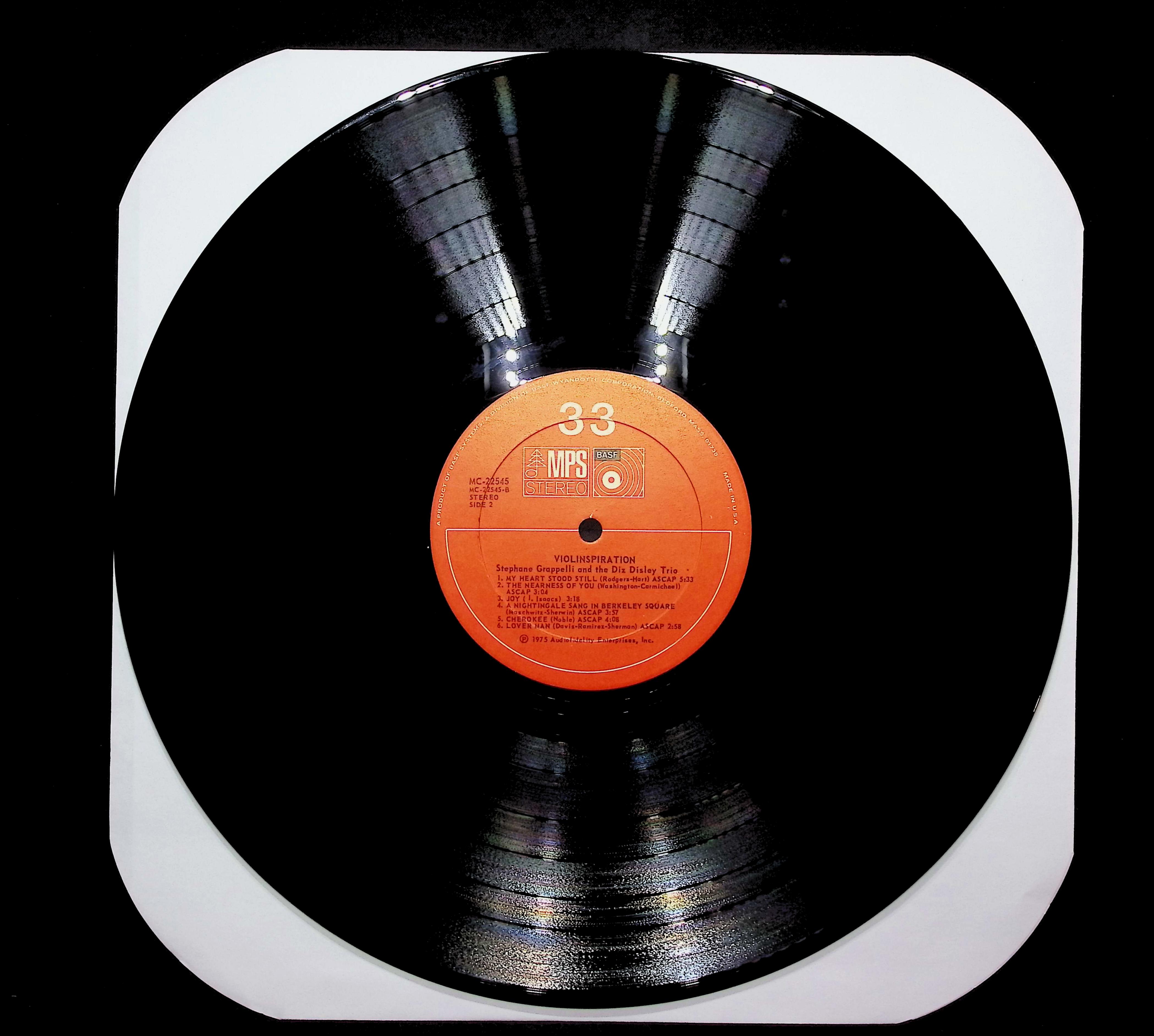 Stéphane Grappelli Violinspiration 1975 LP Jazz Side 1 & 2