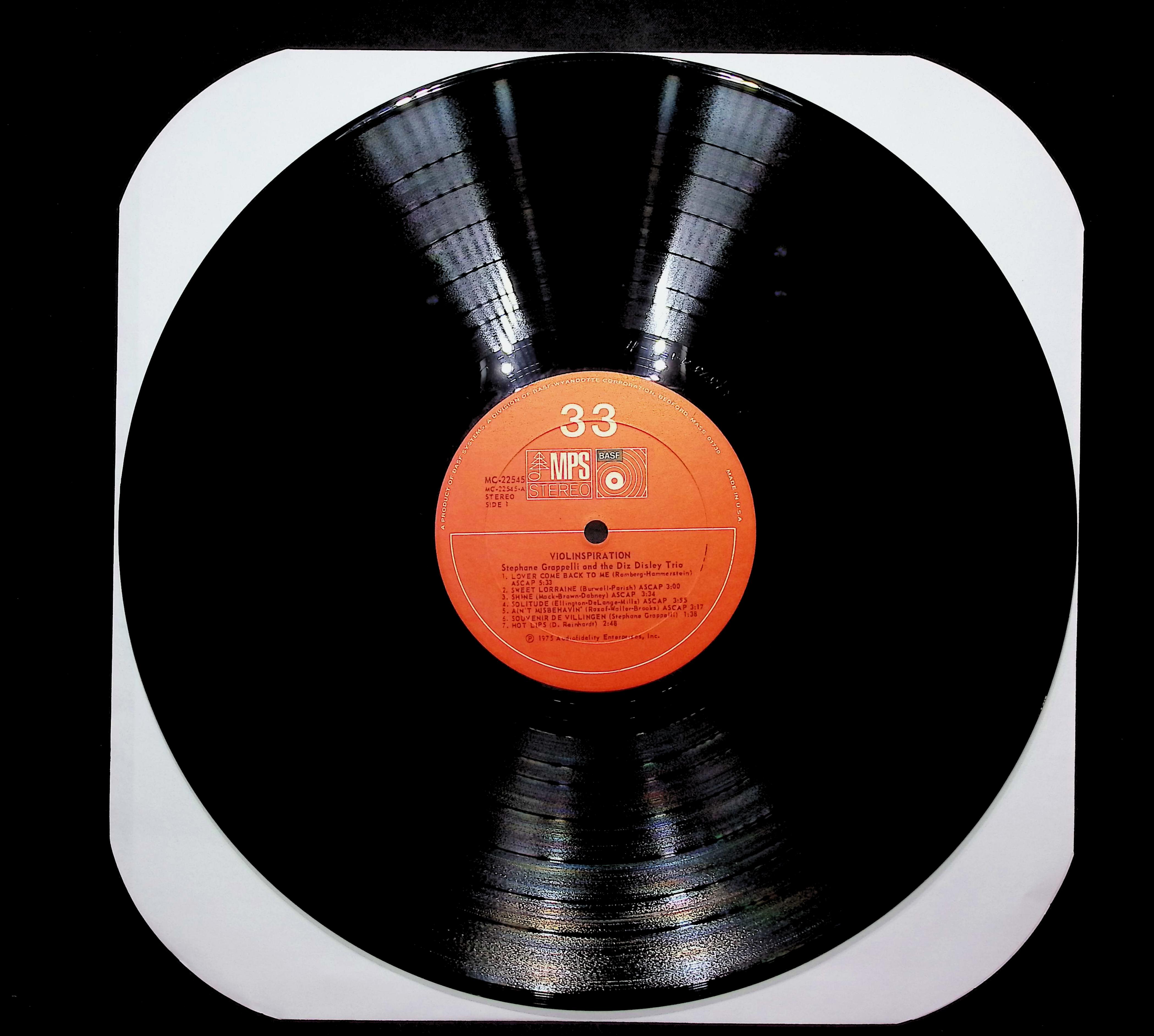 Stéphane Grappelli Violinspiration 1975 LP Jazz Side 1 & 2  — image 3