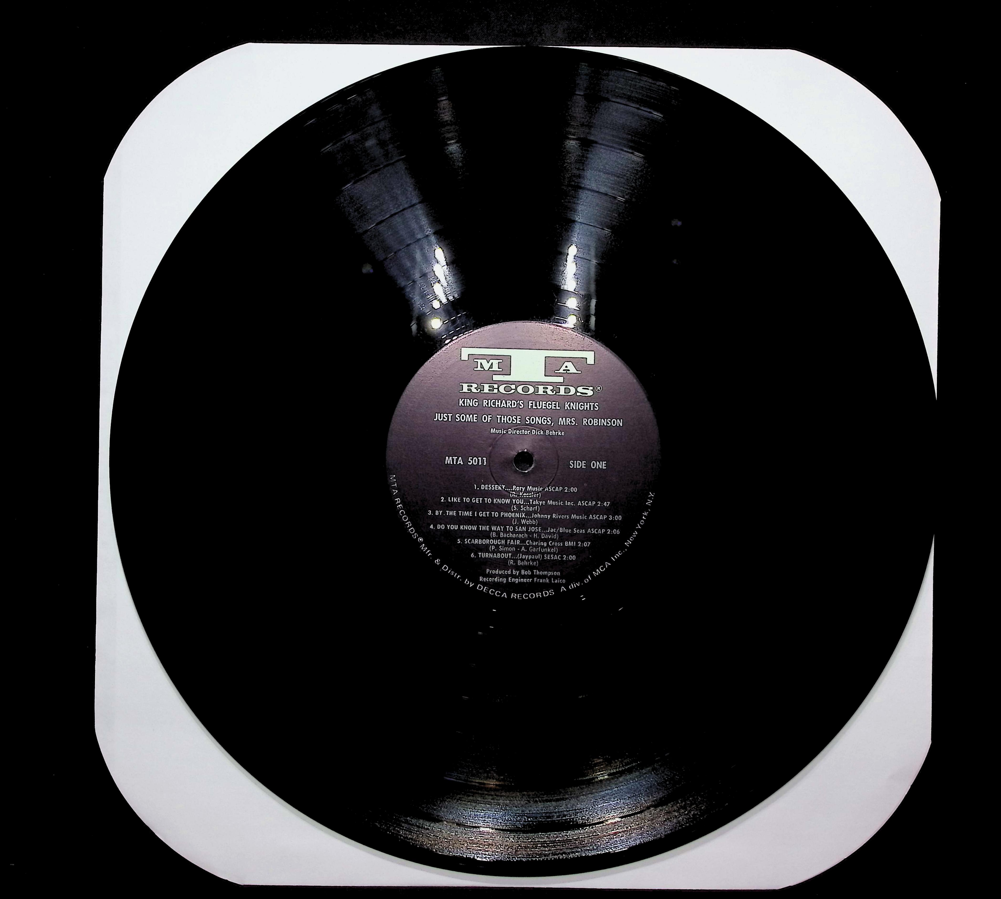 King Richard's Fluegel Knights Just Some Of Those Songs Mrs. Robinson 1969 LP  — image 3