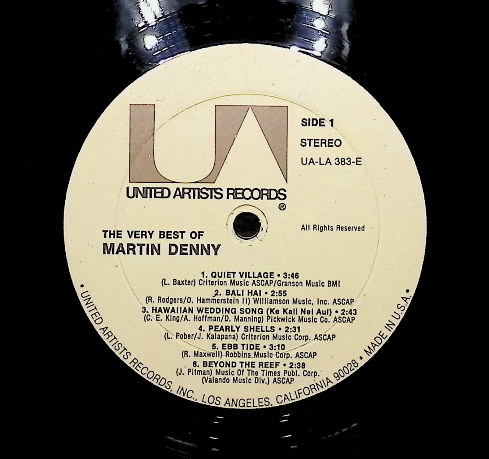 Martin Denny The Very Best Of Martin Denny 1975 LP Jazz Side 1 & 2 — image 2