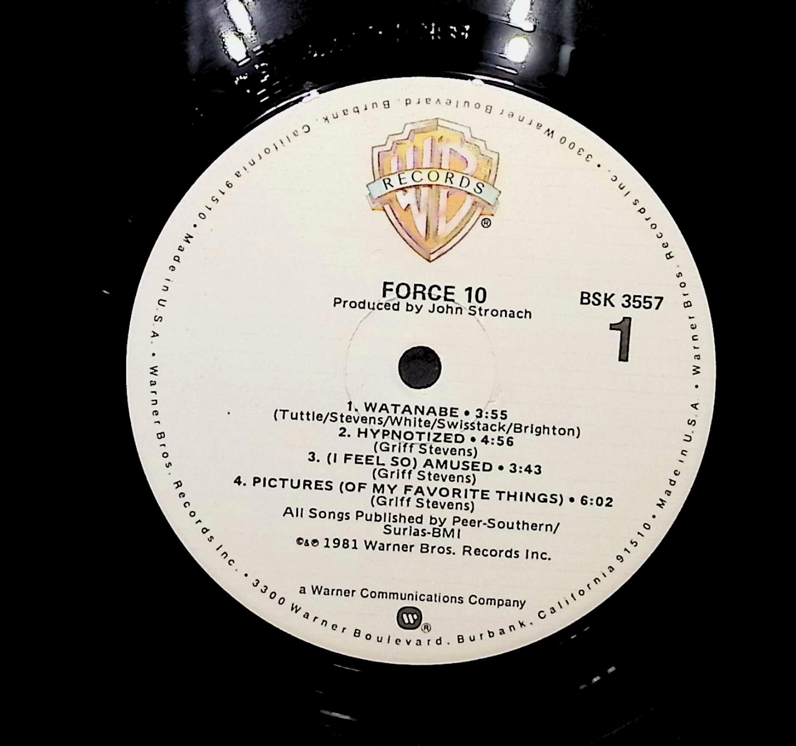 Force 10 (2) Force 10 1981 LP Rock Side 1 & 2  — image 2