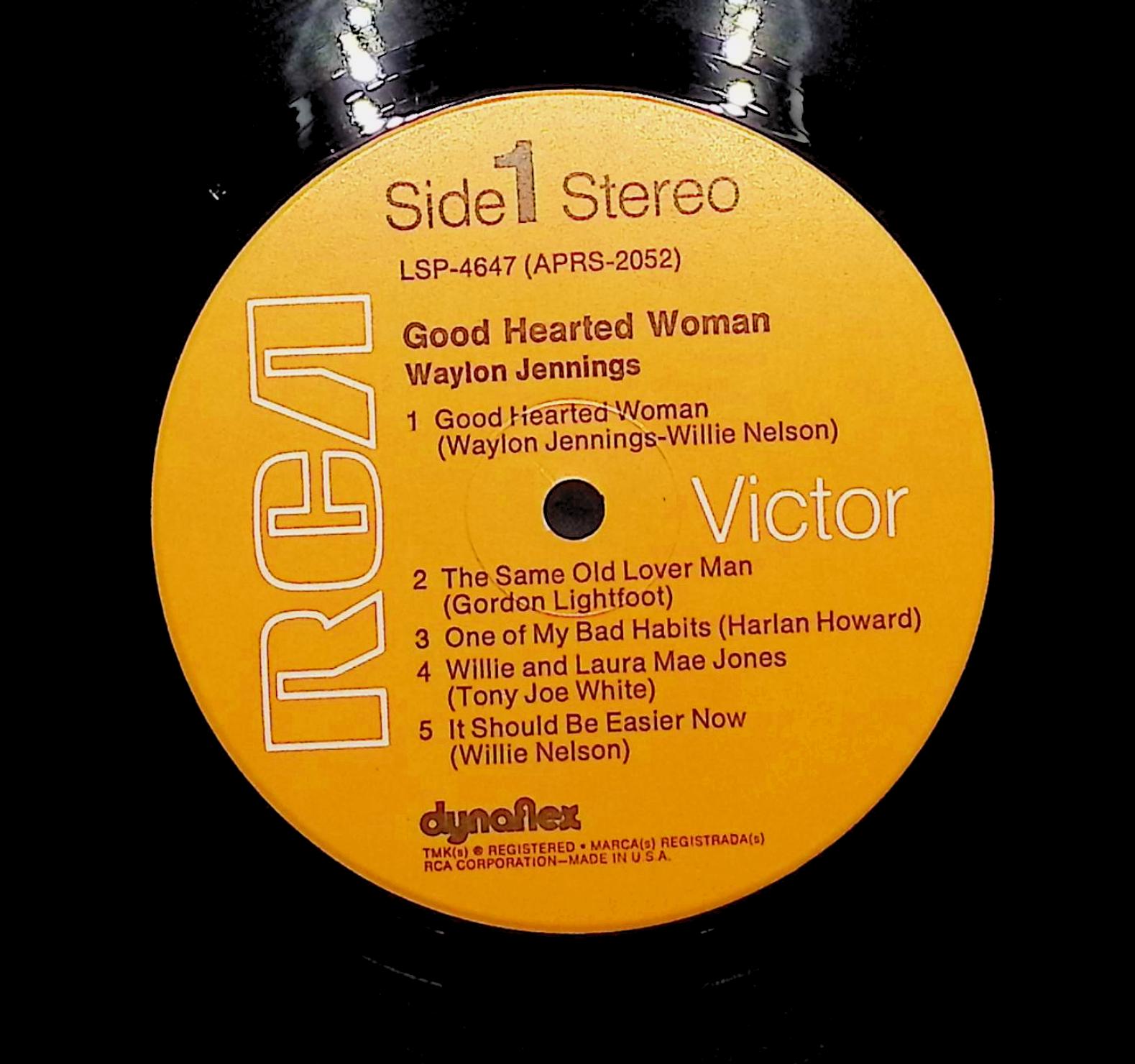 Waylon Jennings Good Hearted Woman 1972 LP Folk, World, & Country Sides 1 & 2 — image 2