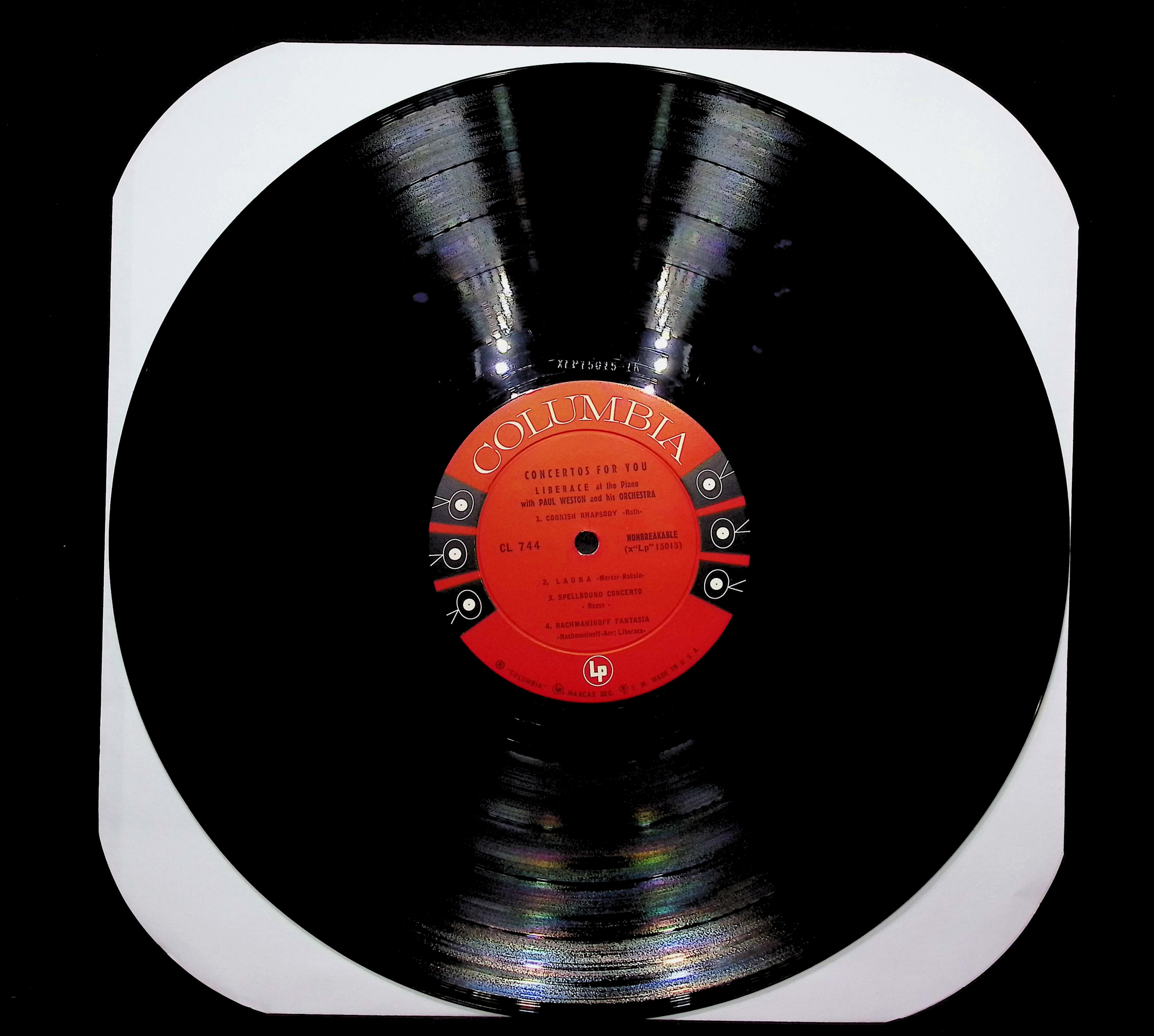 Liberace Concertos For You 1953 LP Classical Side A & B  — image 3