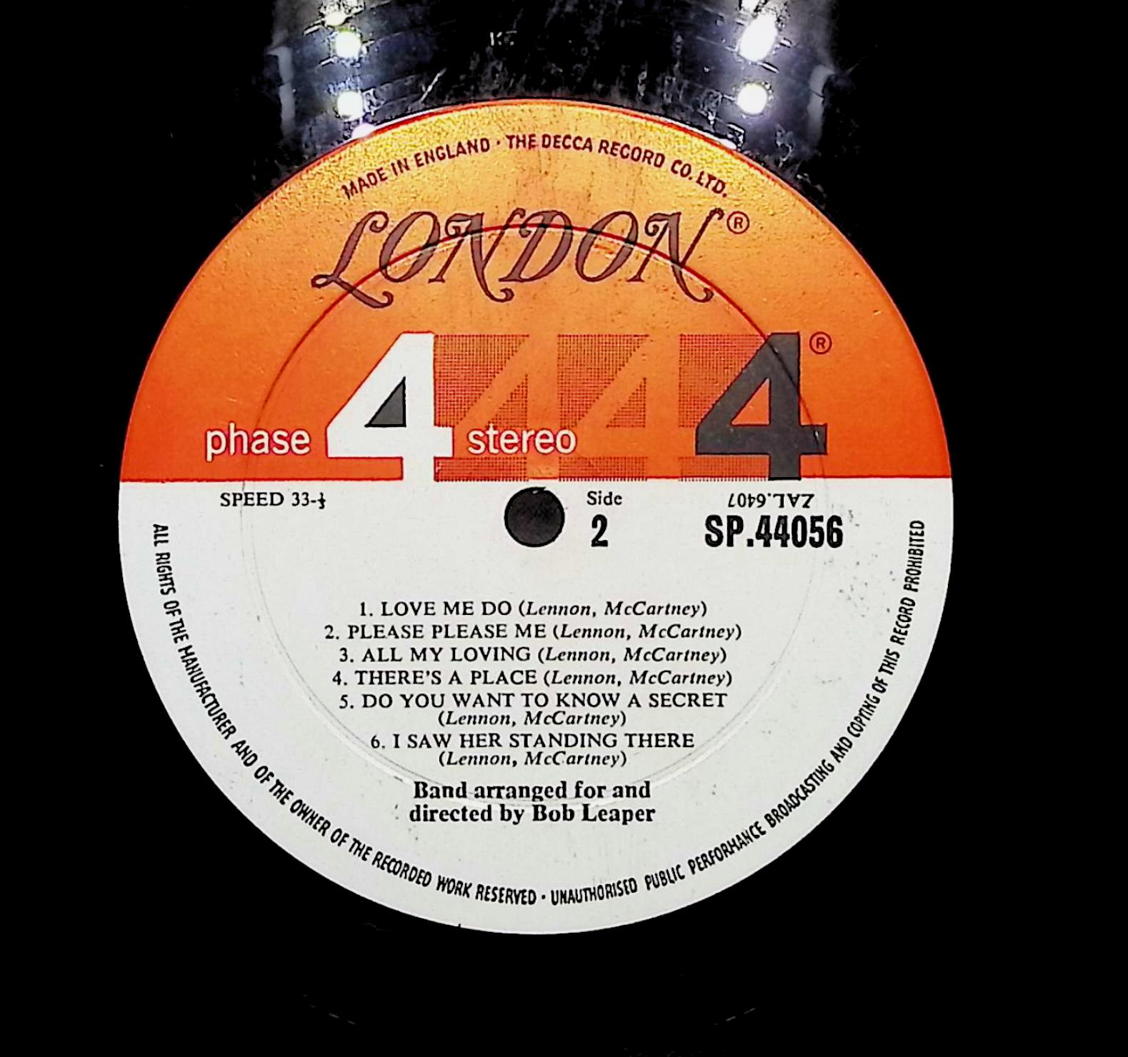 Bob Leaper Big Band Beatle Songs 1964 LP Jazz Side 1 & 2  — image 2