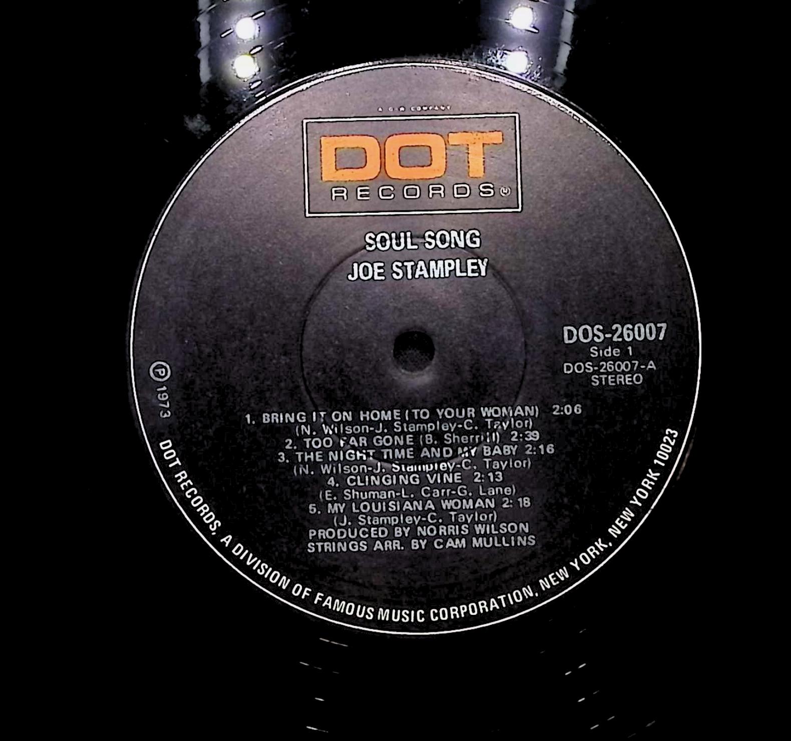 Joe Stampley Soul Song LP Folk, World, & Country Side 1 & 2 — image 4