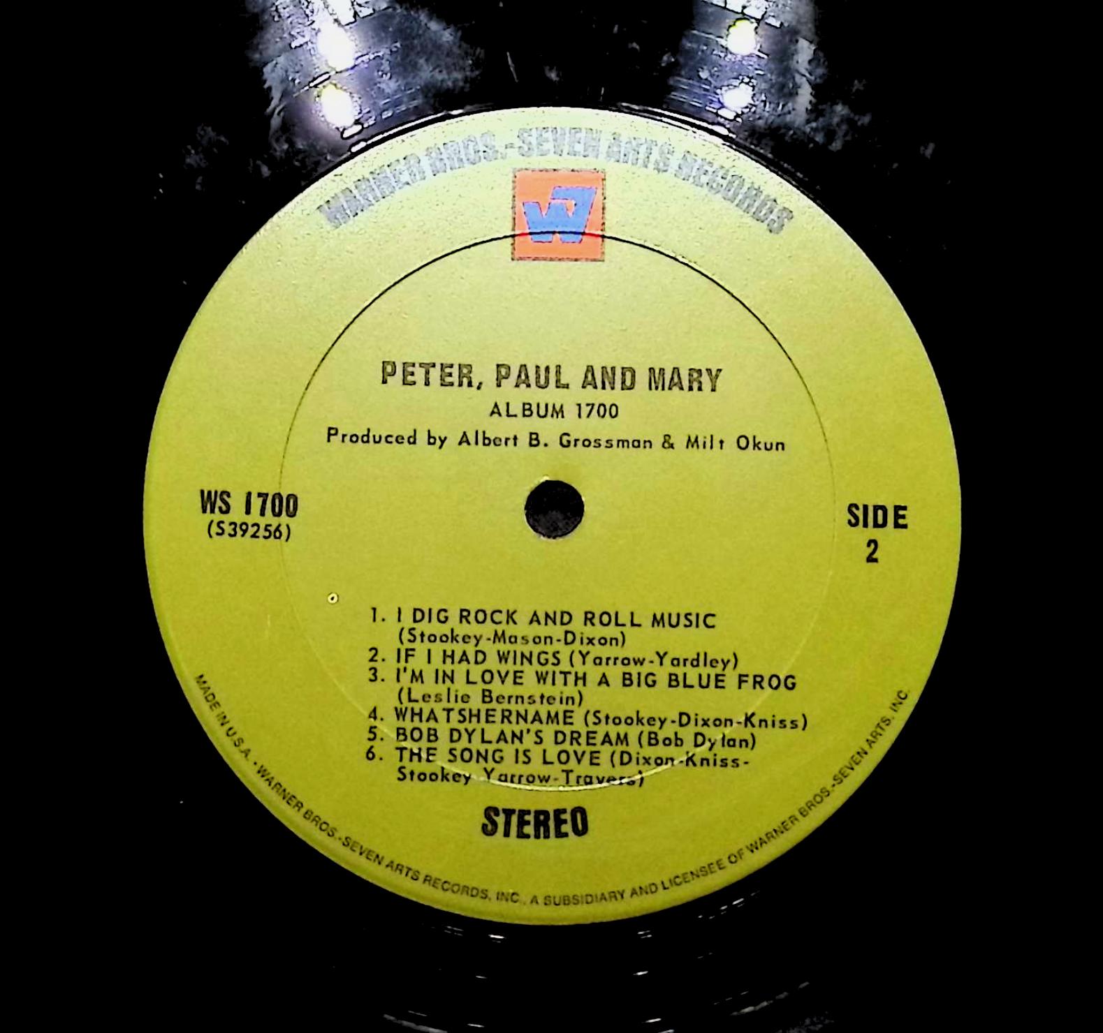 Peter, Paul & Mary Album 1700 1968 LP Rock — image 2
