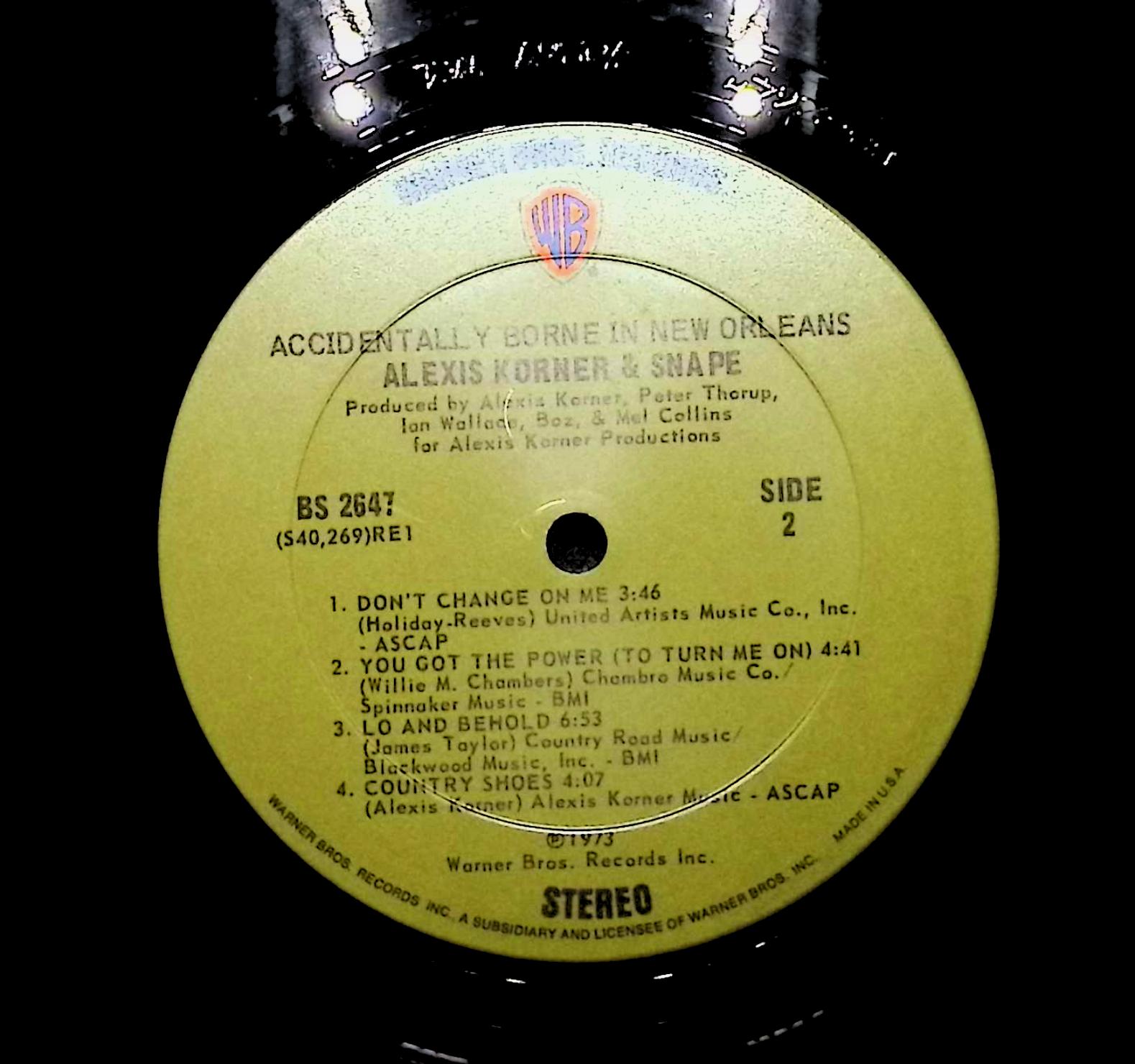 Alexis Korner & Snape Accidentally Borne In New Orleans 1973 LP Rock Side 1 & 2 — image 2
