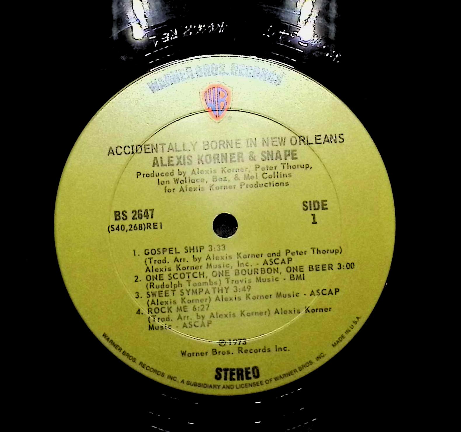 Alexis Korner & Snape Accidentally Borne In New Orleans 1973 LP Rock Side 1 & 2 — image 4