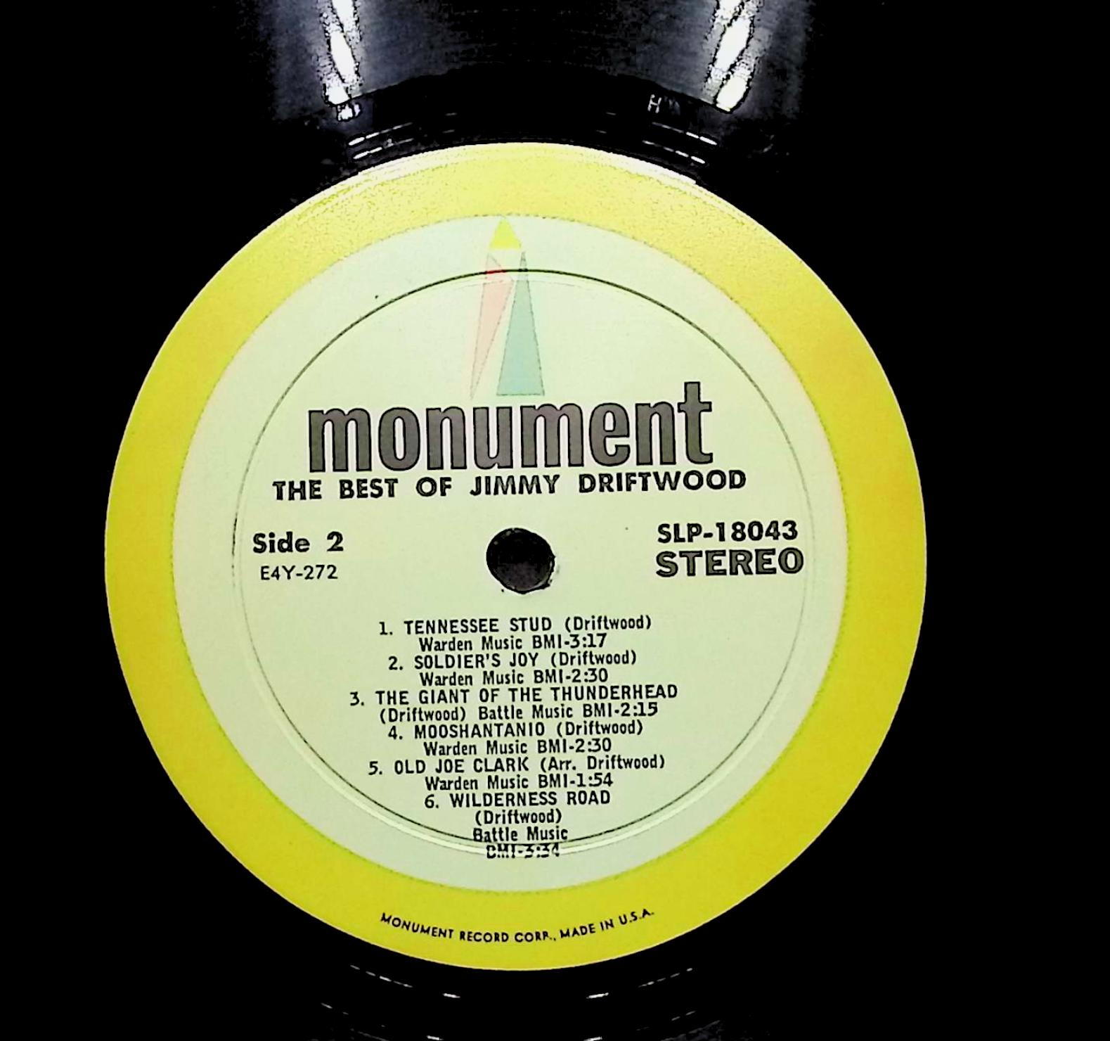 Jimmy Driftwood The Best Of Jimmy Driftwood 1966 LP Folk, World, & Country — image 2