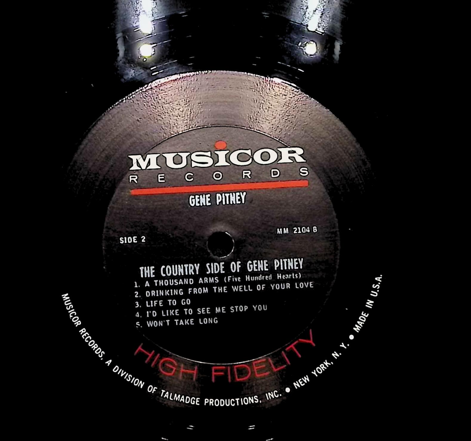 Gene Pitney The Country Side Of Gene Pitney 1966 LP Pop — image 4