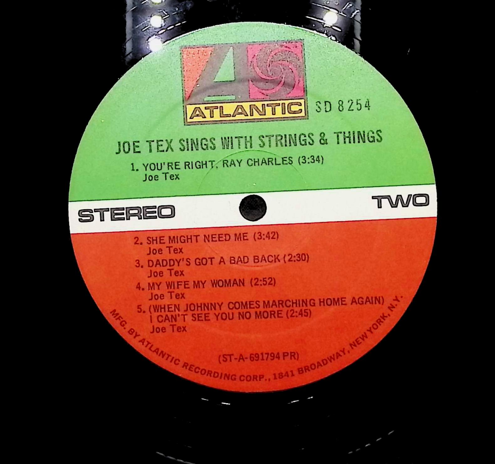 Joe Tex Sings With Strings & Things 1970 LP Funk / Soul Sides One & Two — image 2