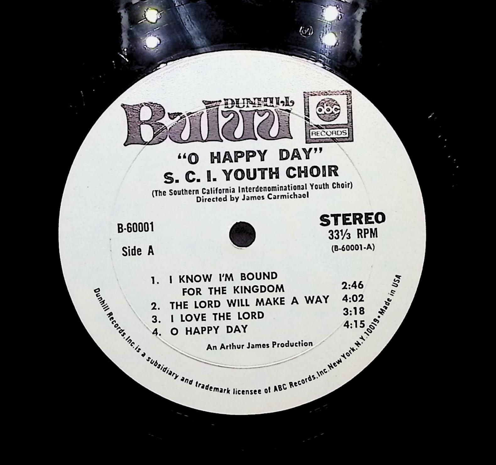 The Southern California Interdenominational Youth Choir O Happy Day 1968 LP Funk — image 2