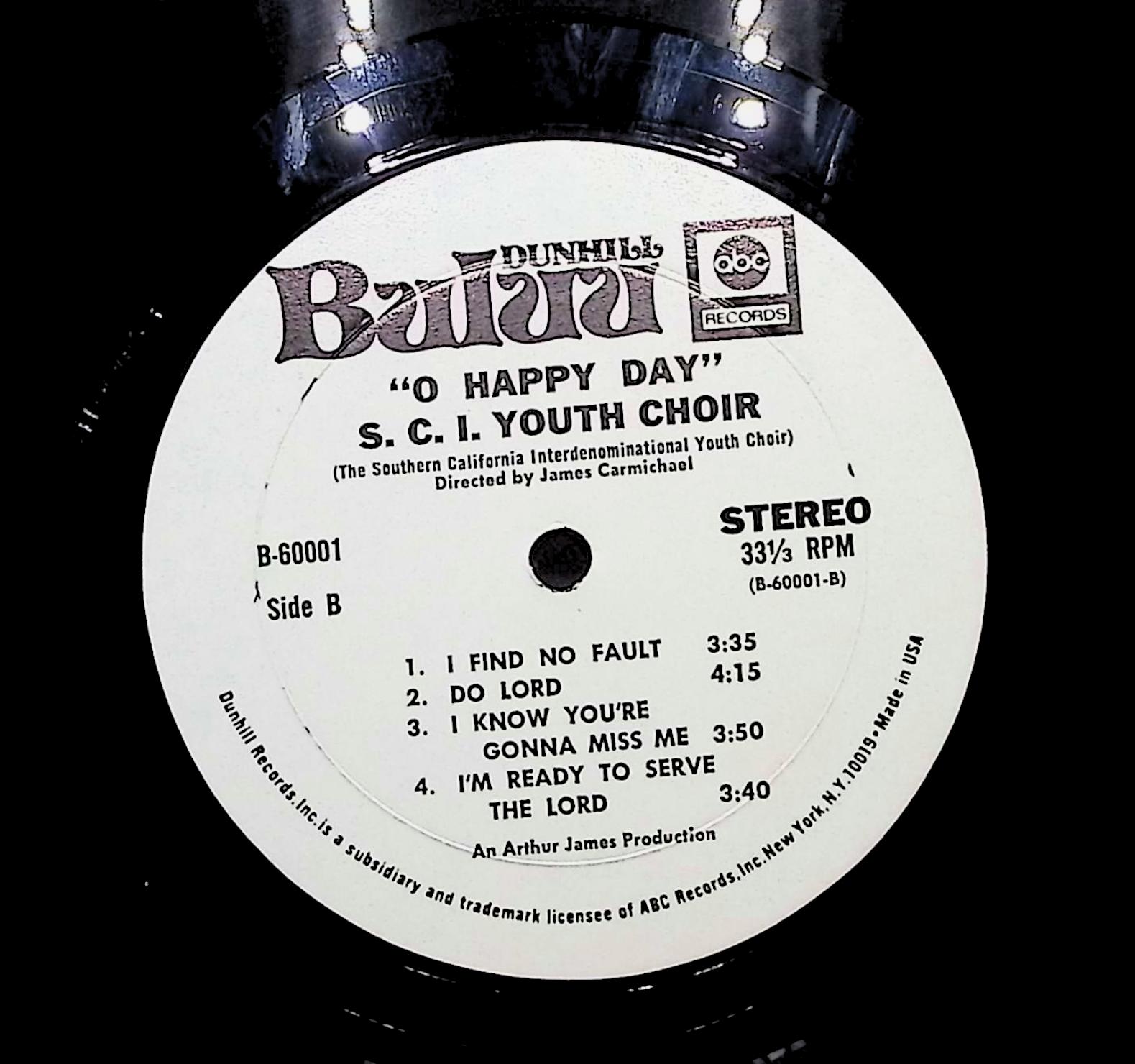The Southern California Interdenominational Youth Choir O Happy Day 1968 LP Funk — image 4
