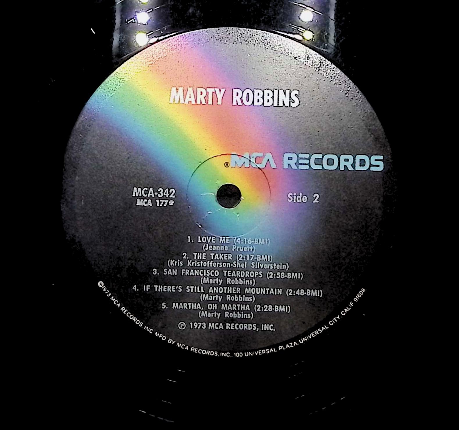 Marty Robbins Marty Robbins 1973 LP Folk, World, & Country — image 2