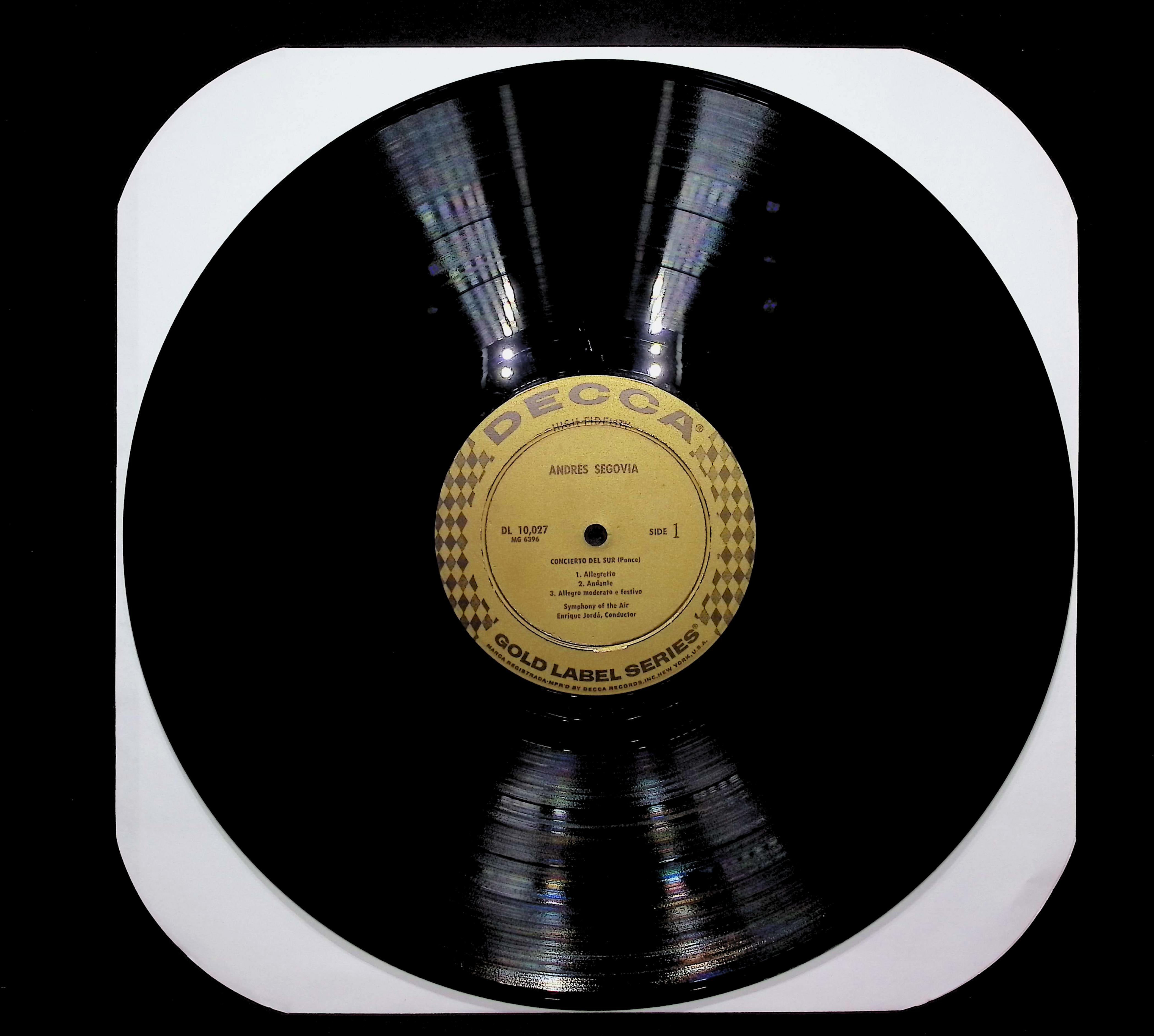 Andrés Segovia Decca Gold Label Records Presents Segovia 1960 LP Classical