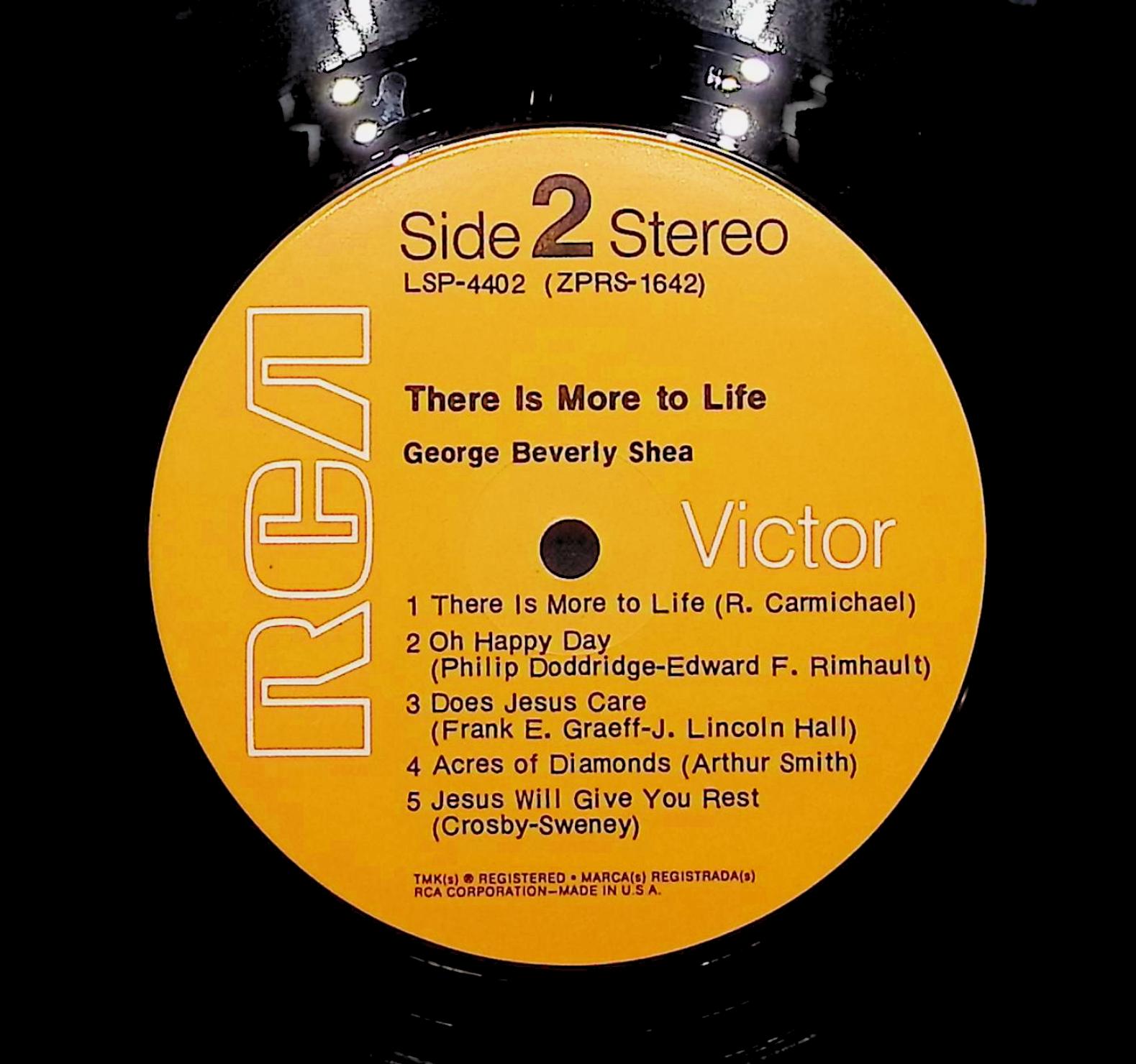 George Beverly Shea There Is More To Life 1970 LP Folk, World, & Country  — image 2