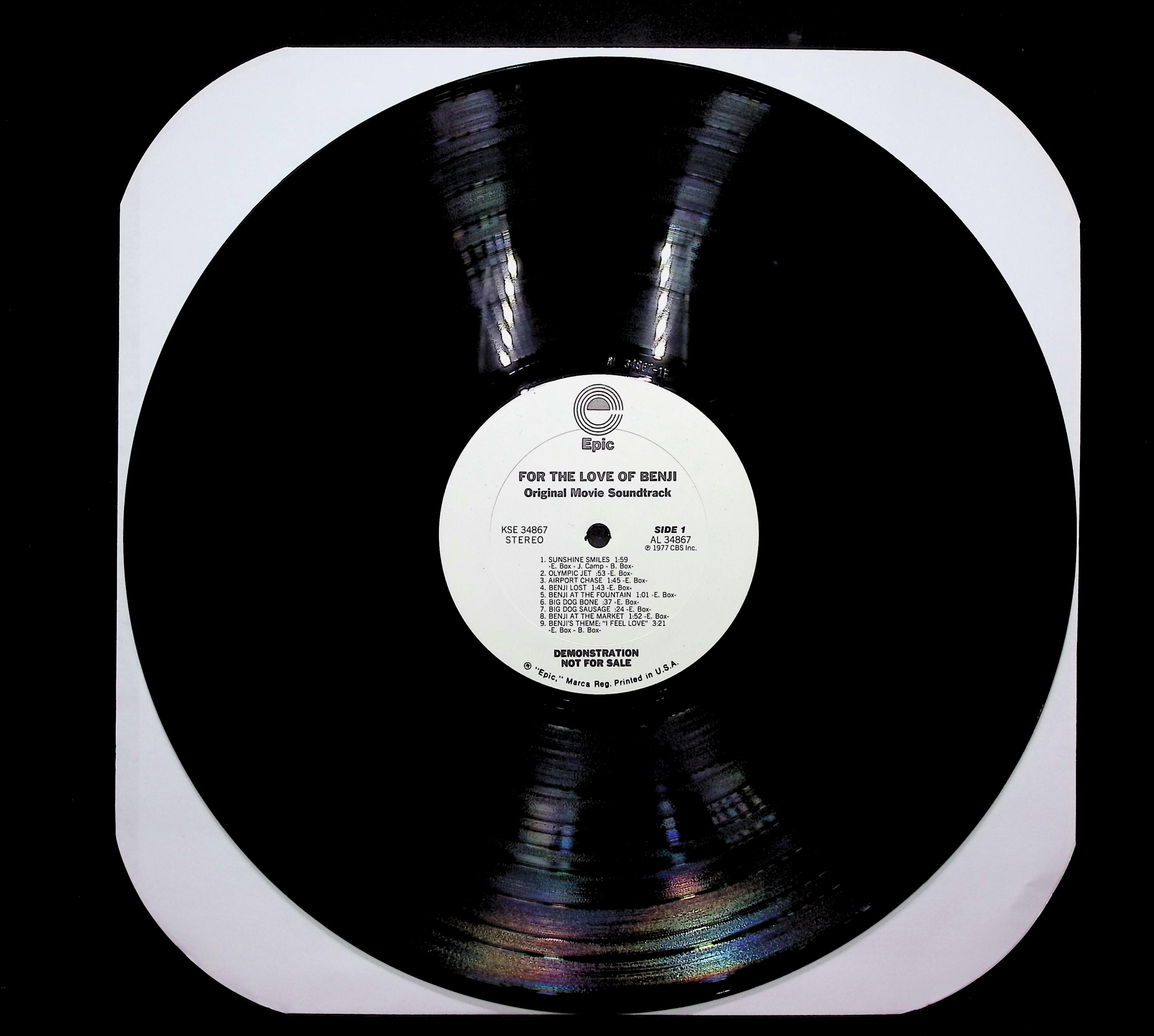 Euel Box For The Love Of Benji 1977 LP Stage & Screen Side 1 & 2  — image 3