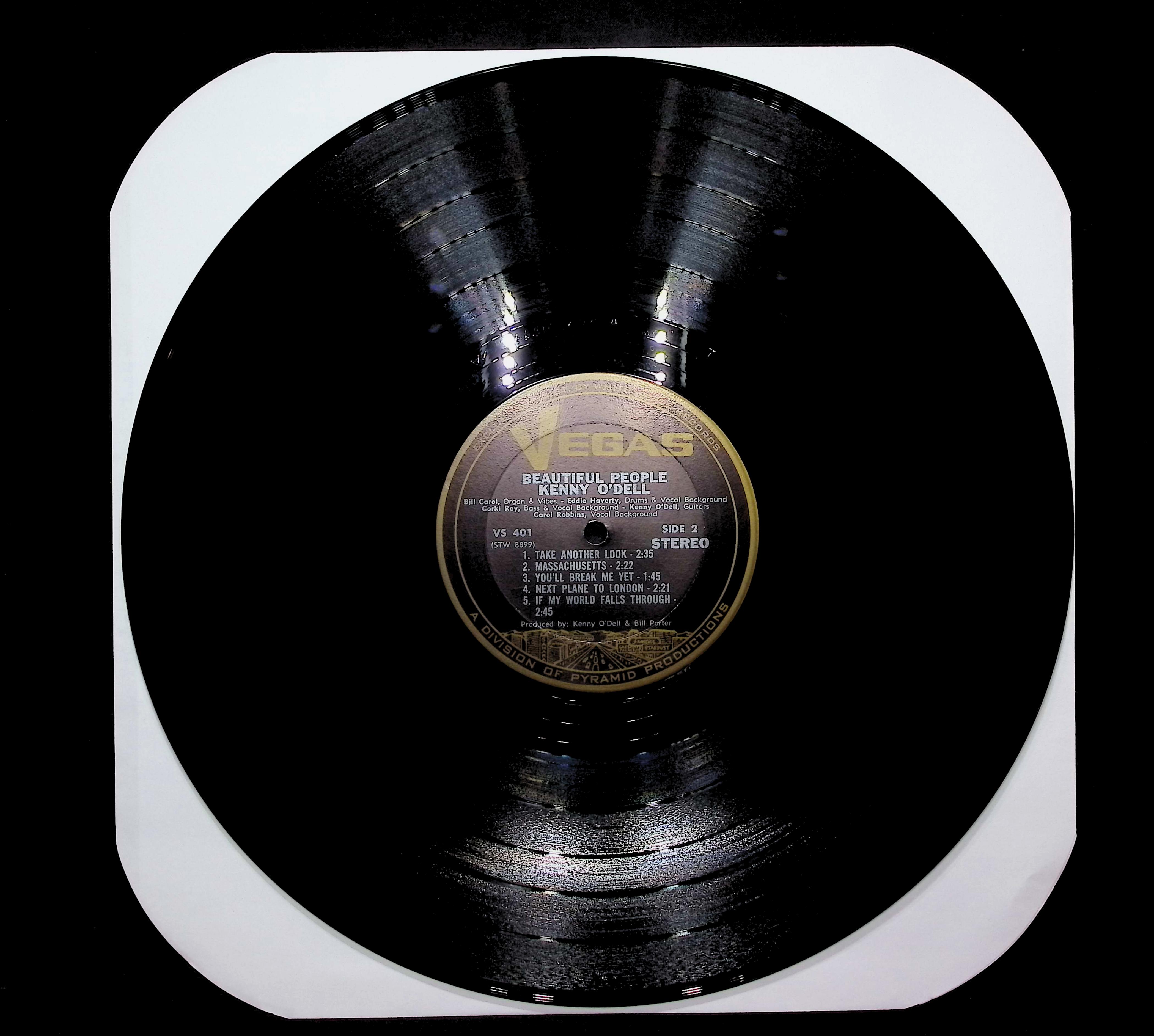Kenny O'Dell Beautiful People 1967 LP Rock Side 1 & 2  — image 3