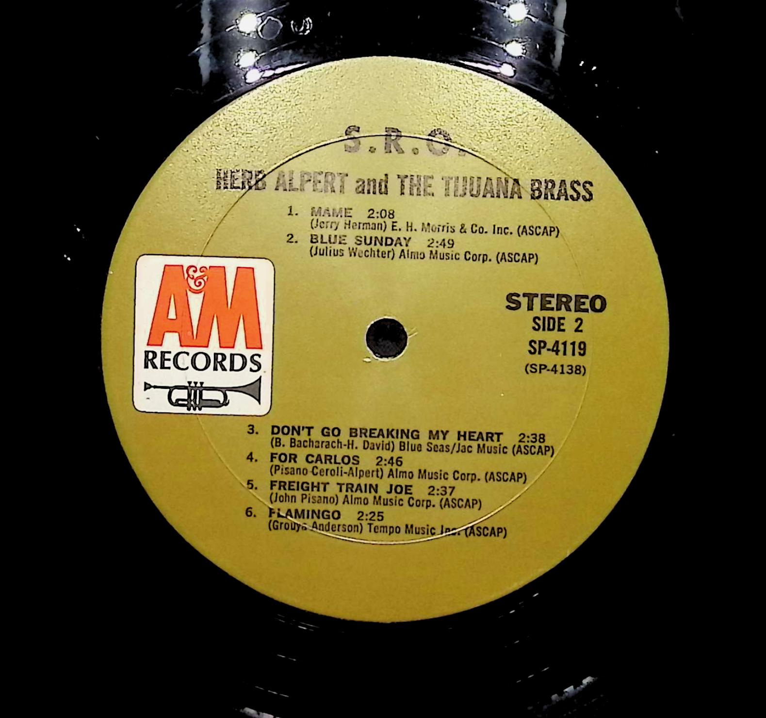 Herb Alpert & The Tijuana Brass S.R.O. 1966 LP Jazz  — image 2