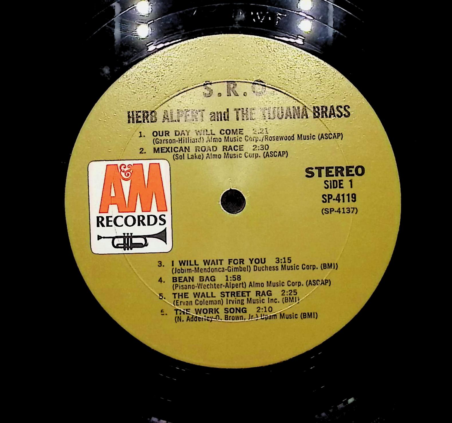 Herb Alpert & The Tijuana Brass S.R.O. 1966 LP Jazz  — image 4