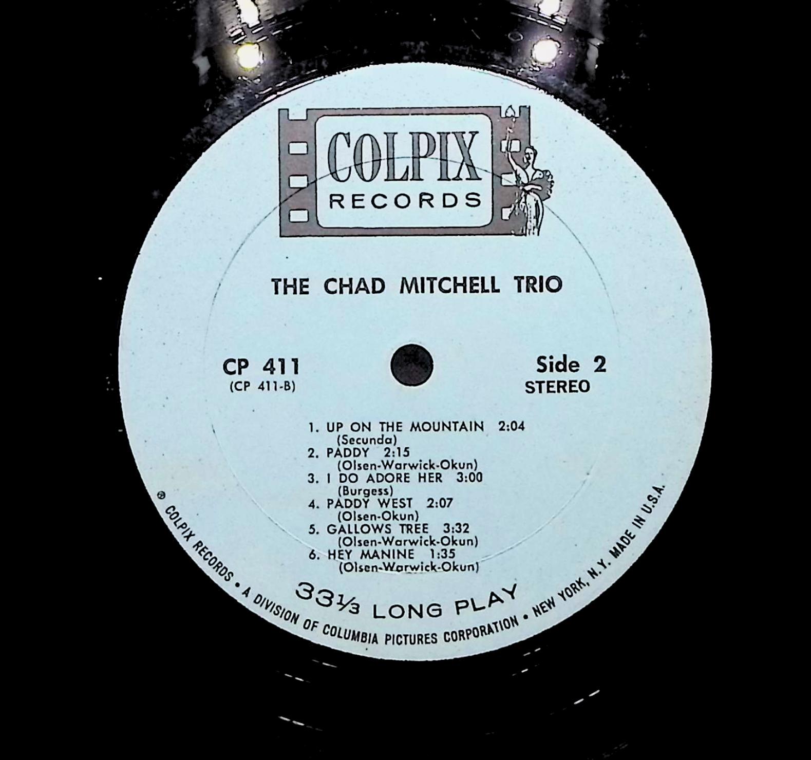 The Chad Mitchell Trio 1964 LP Folk, World, & Country  — image 2