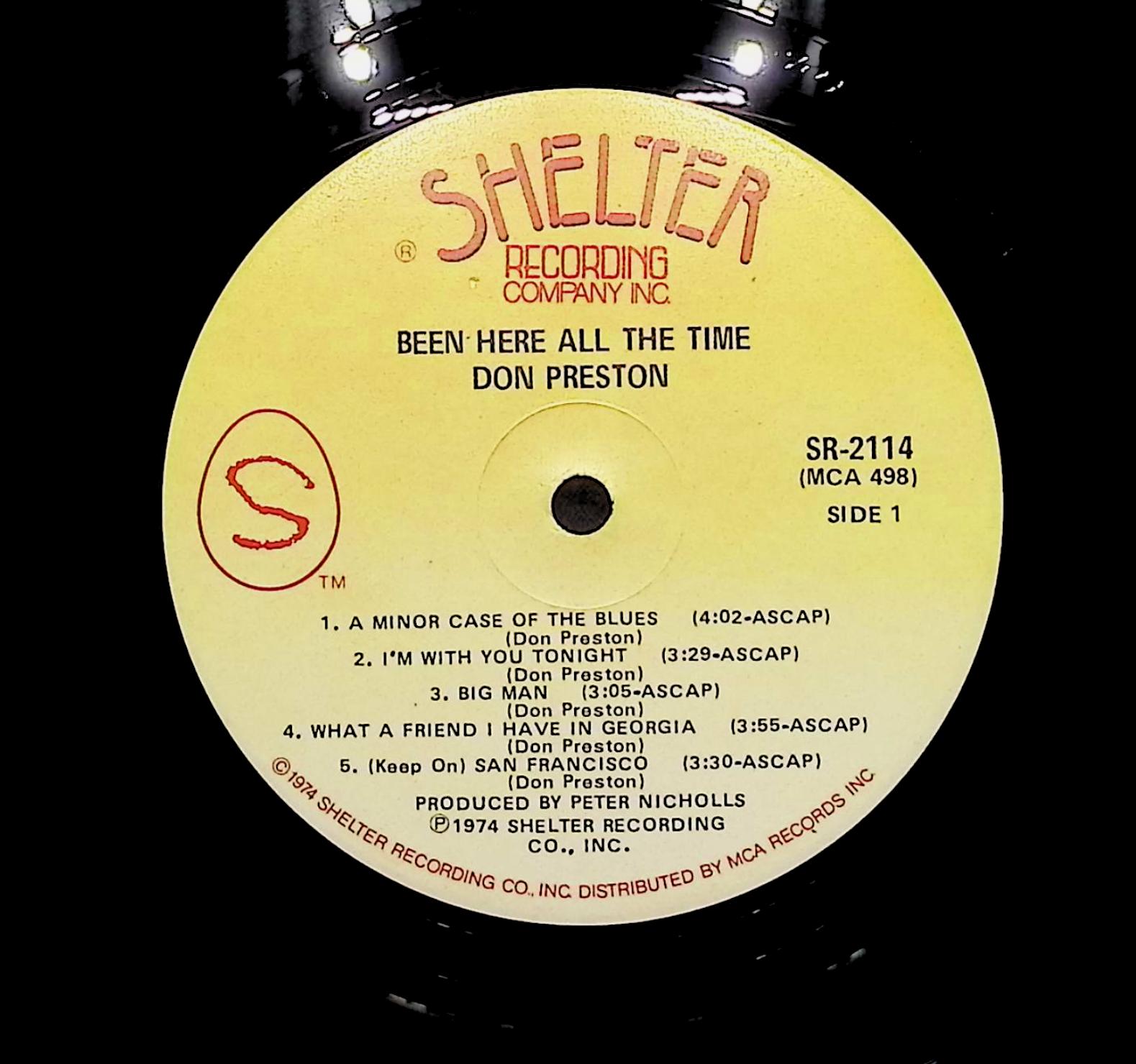 Don Preston Been Here All The Time 1974 LP Blues Side 1 & 2 — image 2