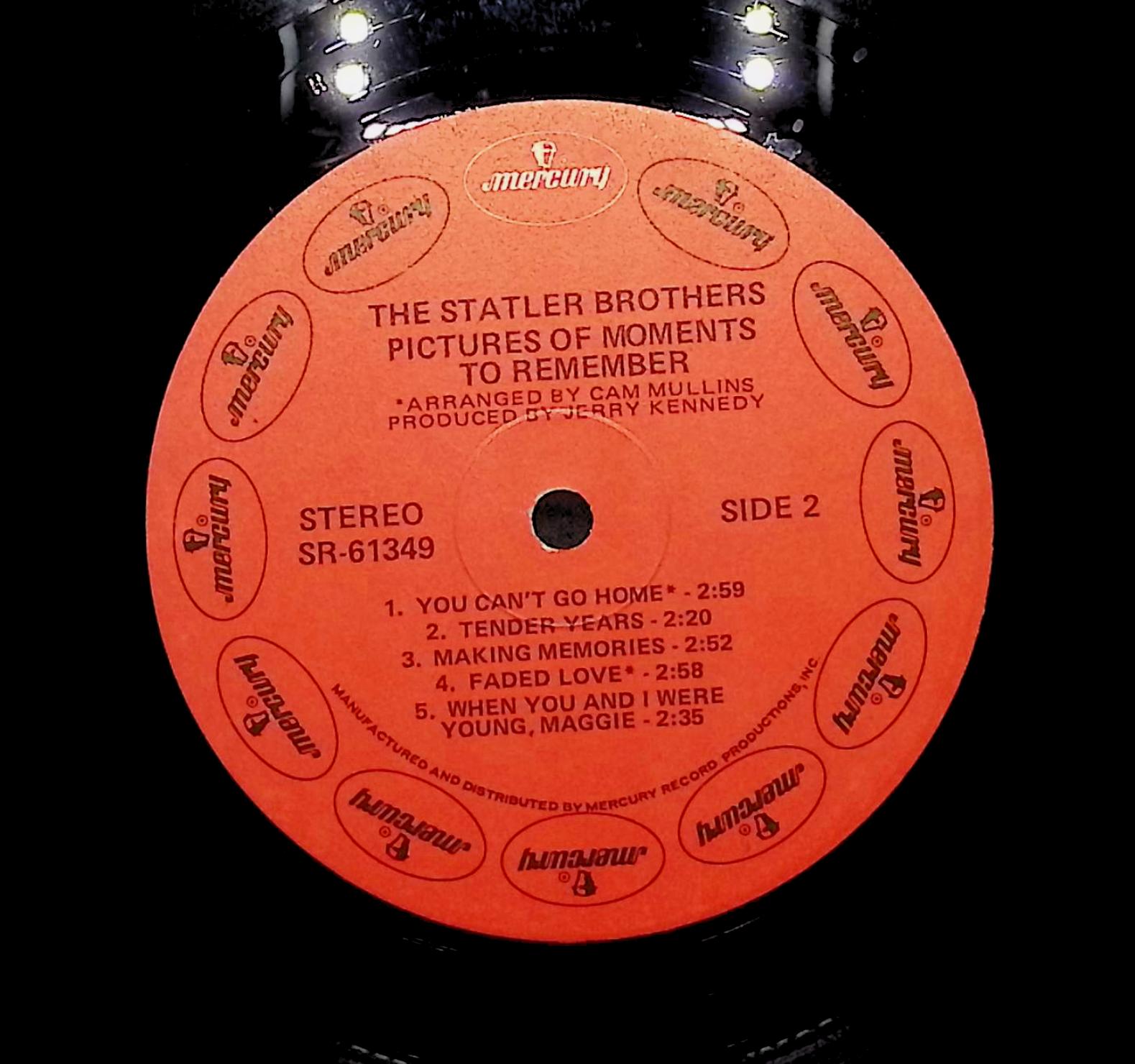 The Statler Brothers Pictures Of Moments To Remember 1971 LP Folk, World — image 4