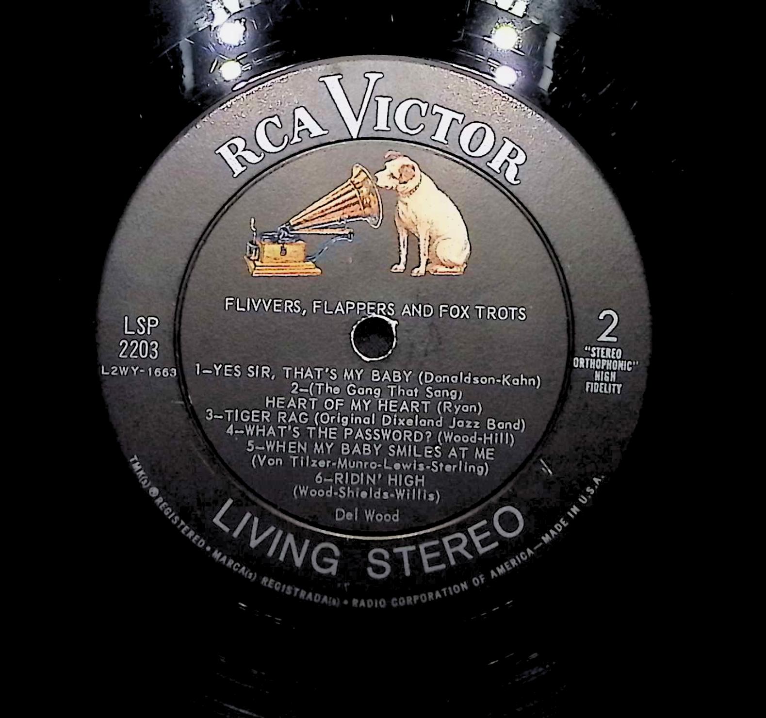 Del Wood Flivvers, Flappers And Fox Trots 1960 LP Jazz — image 2