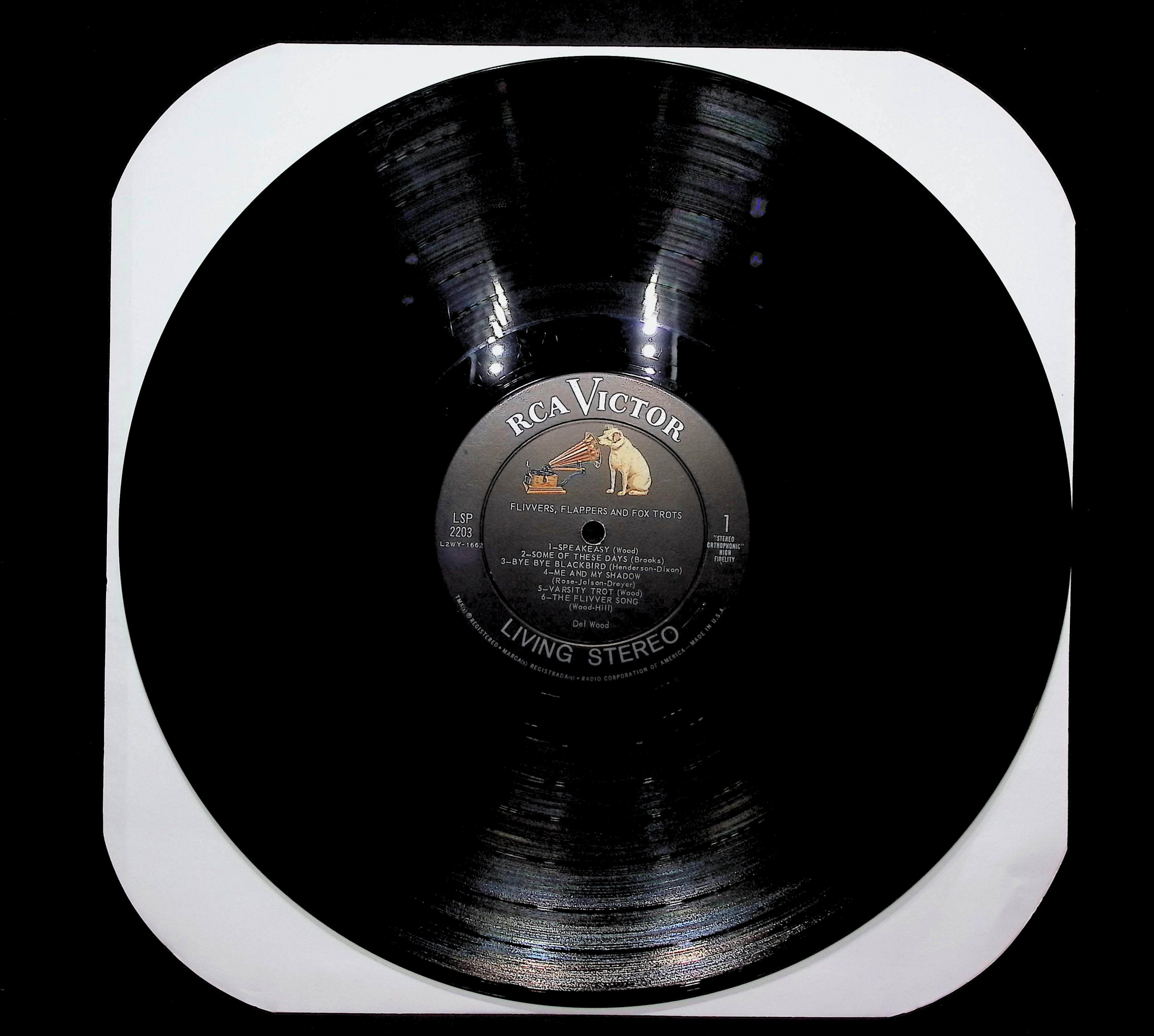 Del Wood Flivvers, Flappers And Fox Trots 1960 LP Jazz — image 3