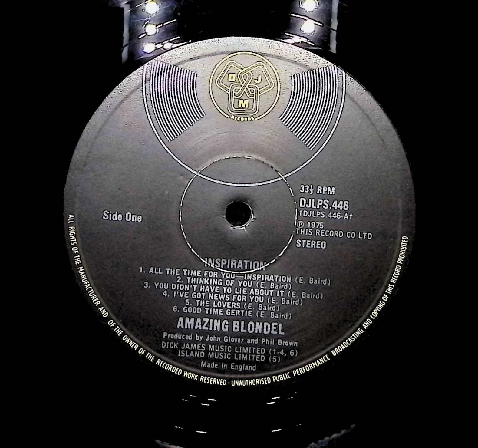 Amazing Blondel Inspiration 1975 LP Rock Side One & Side Two — image 2