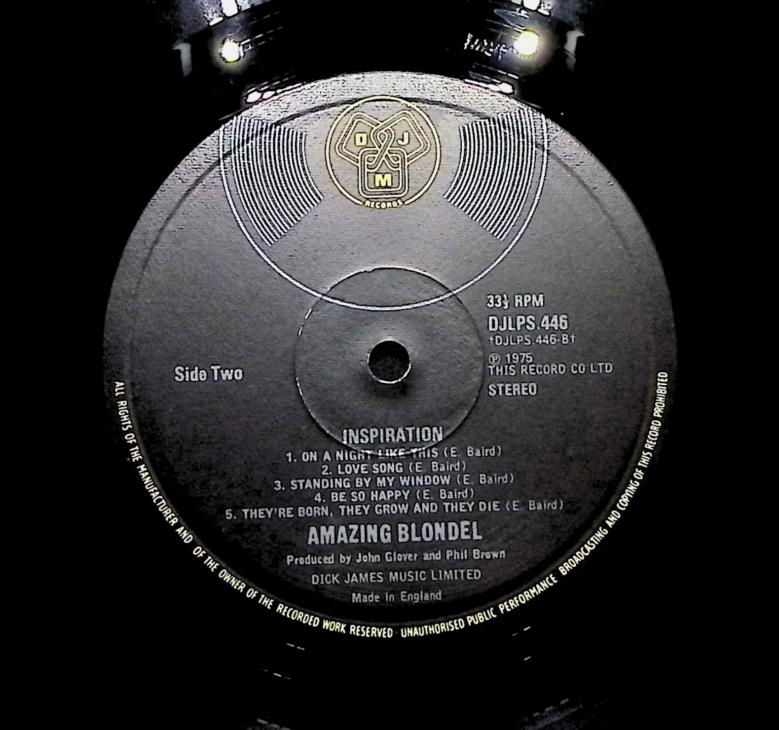 Amazing Blondel Inspiration 1975 LP Rock Side One & Side Two — image 4