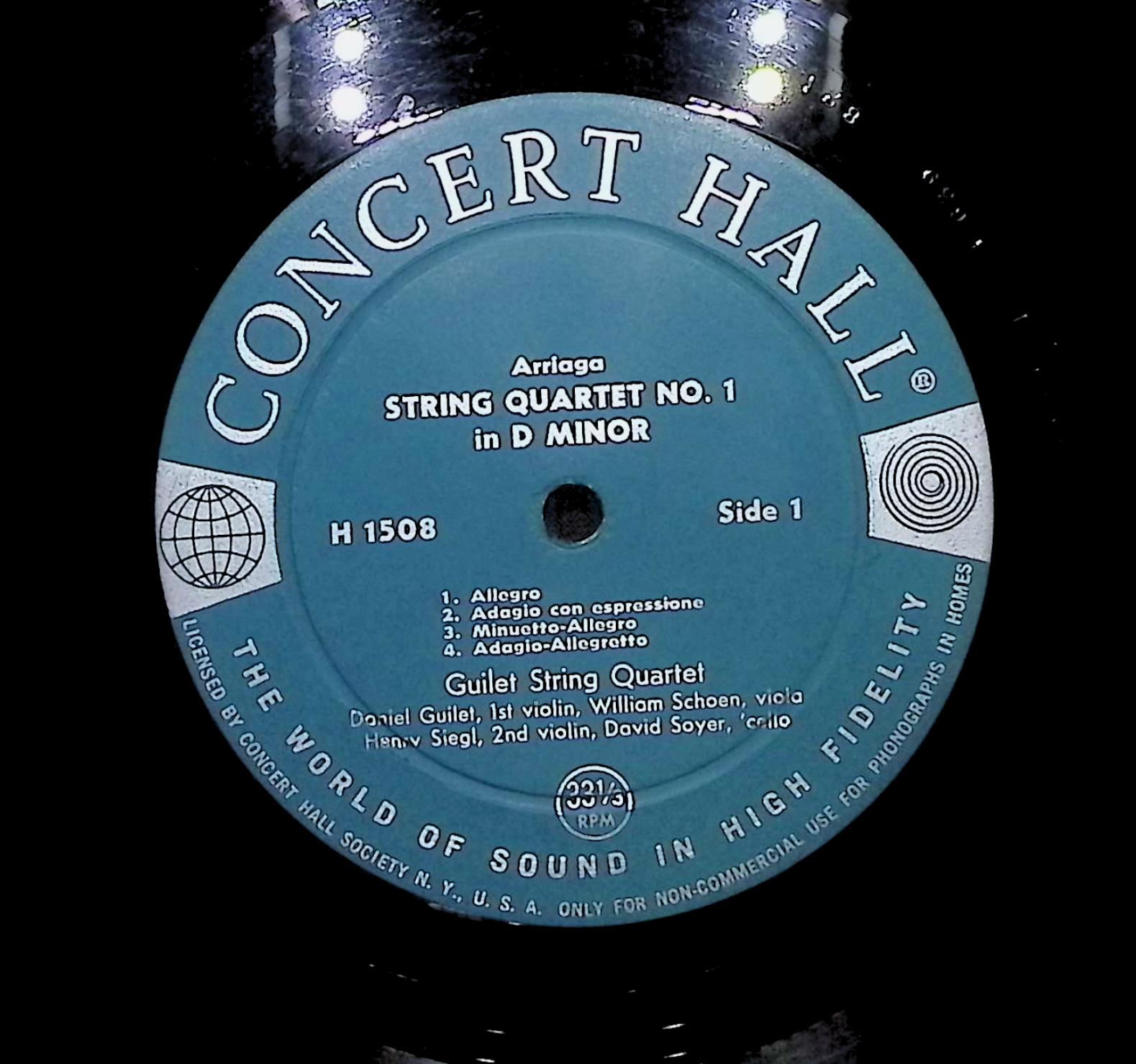 Juan Crisóstomo de Arriaga Quartets Nos. 1 & 2 1957 LP Classical — image 2