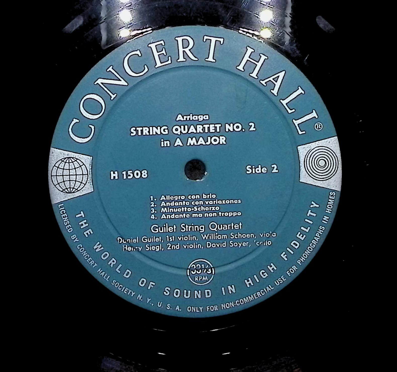 Juan Crisóstomo de Arriaga Quartets Nos. 1 & 2 1957 LP Classical — image 4