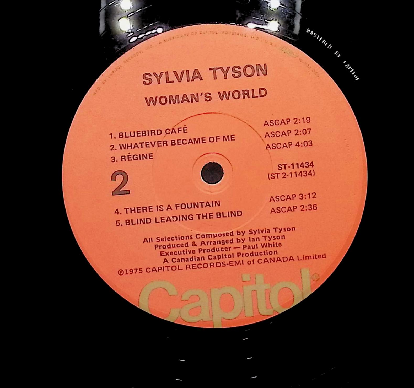 Sylvia Tyson Woman's World 1975 LP Folk, World, & Country — image 4