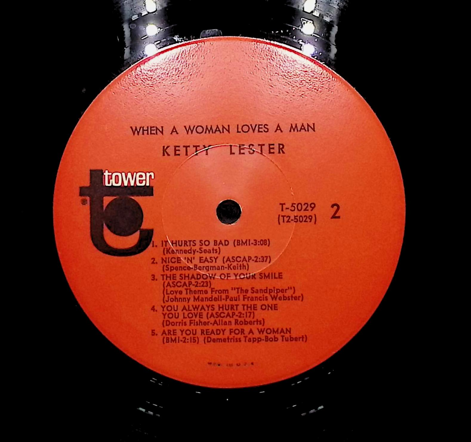 Ketty Lester When A Woman Loves A Man 1966 LP Funk / Soul  — image 2