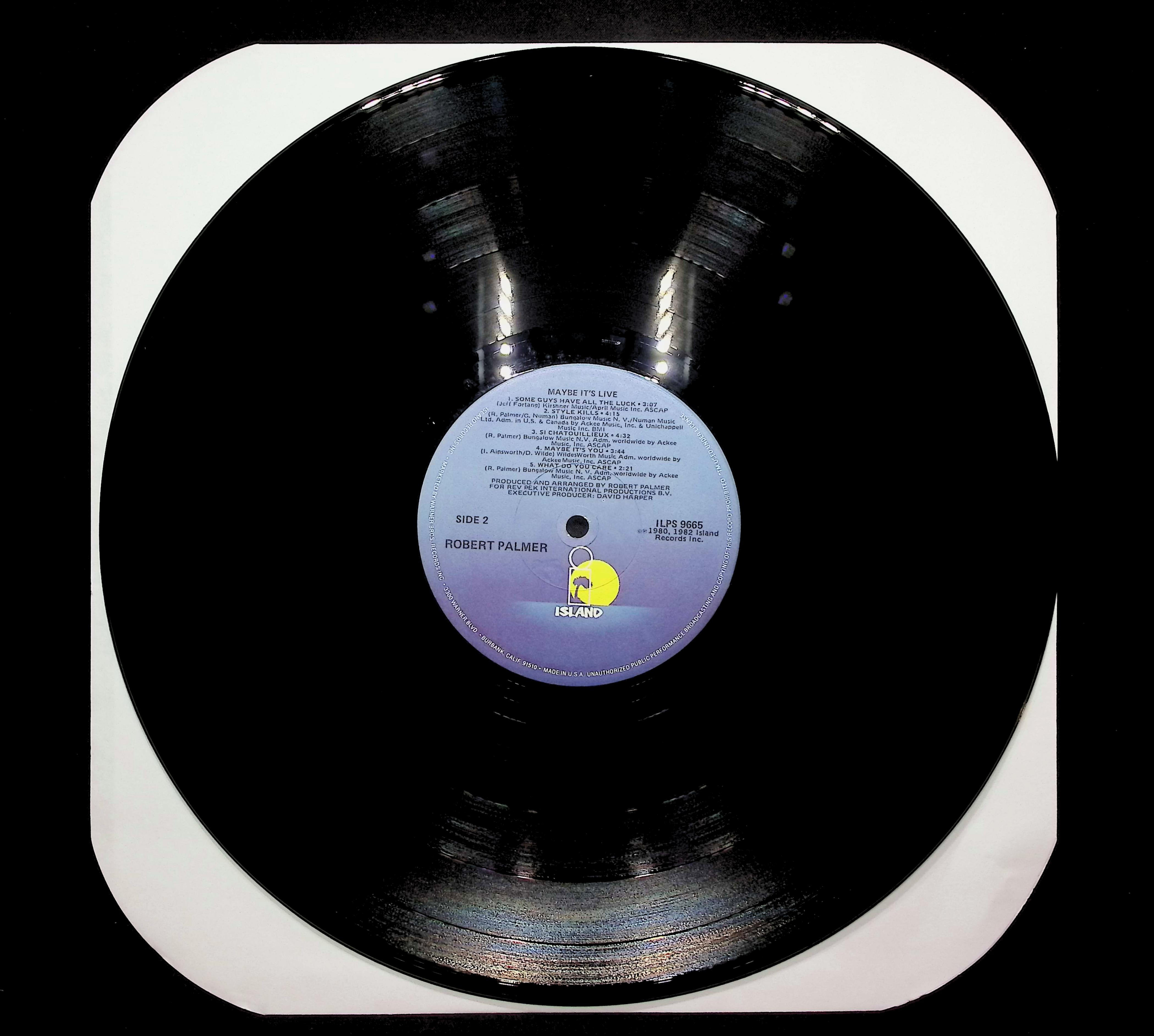 Robert Palmer Maybe It's Live 1982 LP Rock Side 1 & 2