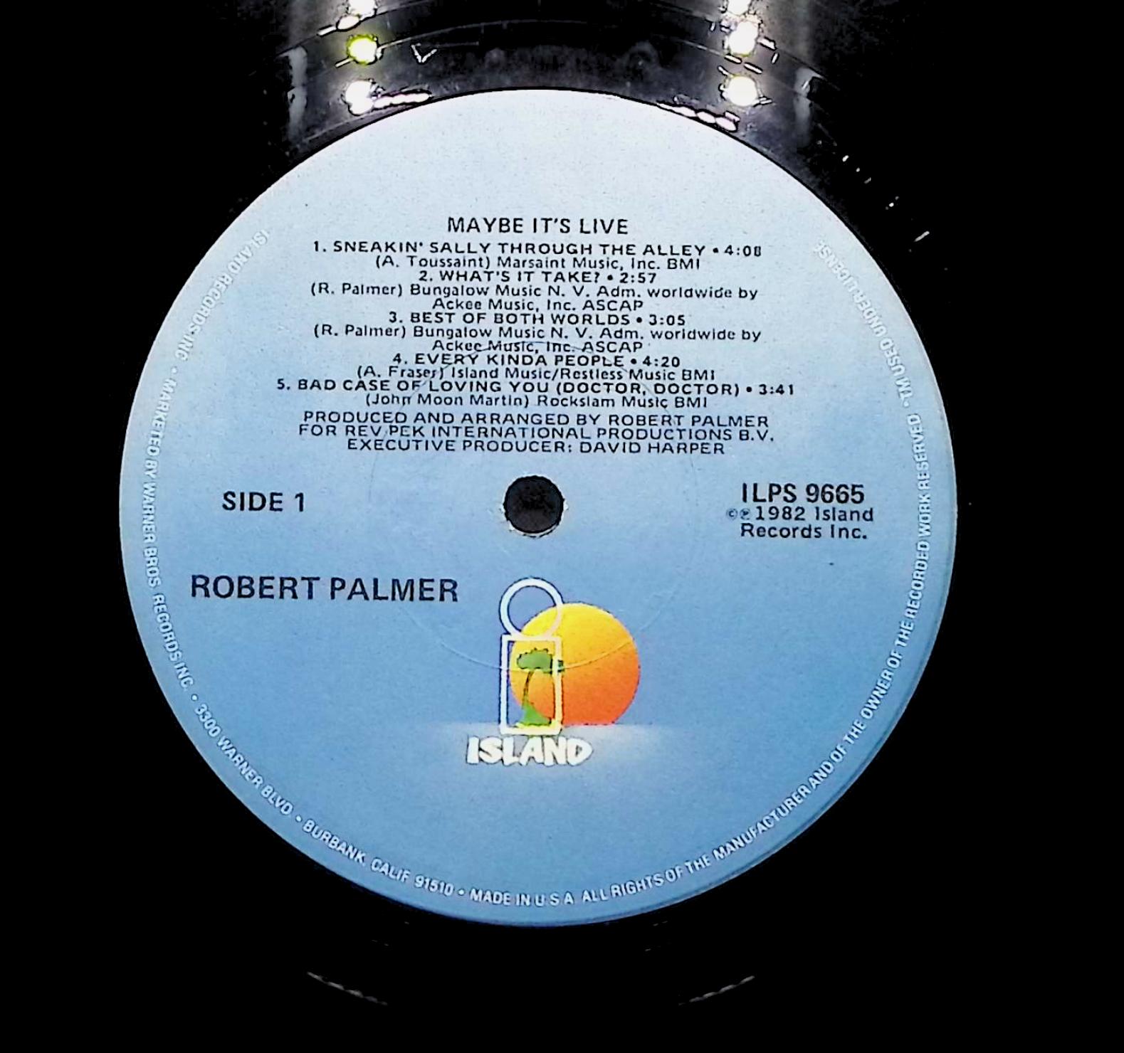Robert Palmer Maybe It's Live 1982 LP Rock Side 1 & 2 — image 4