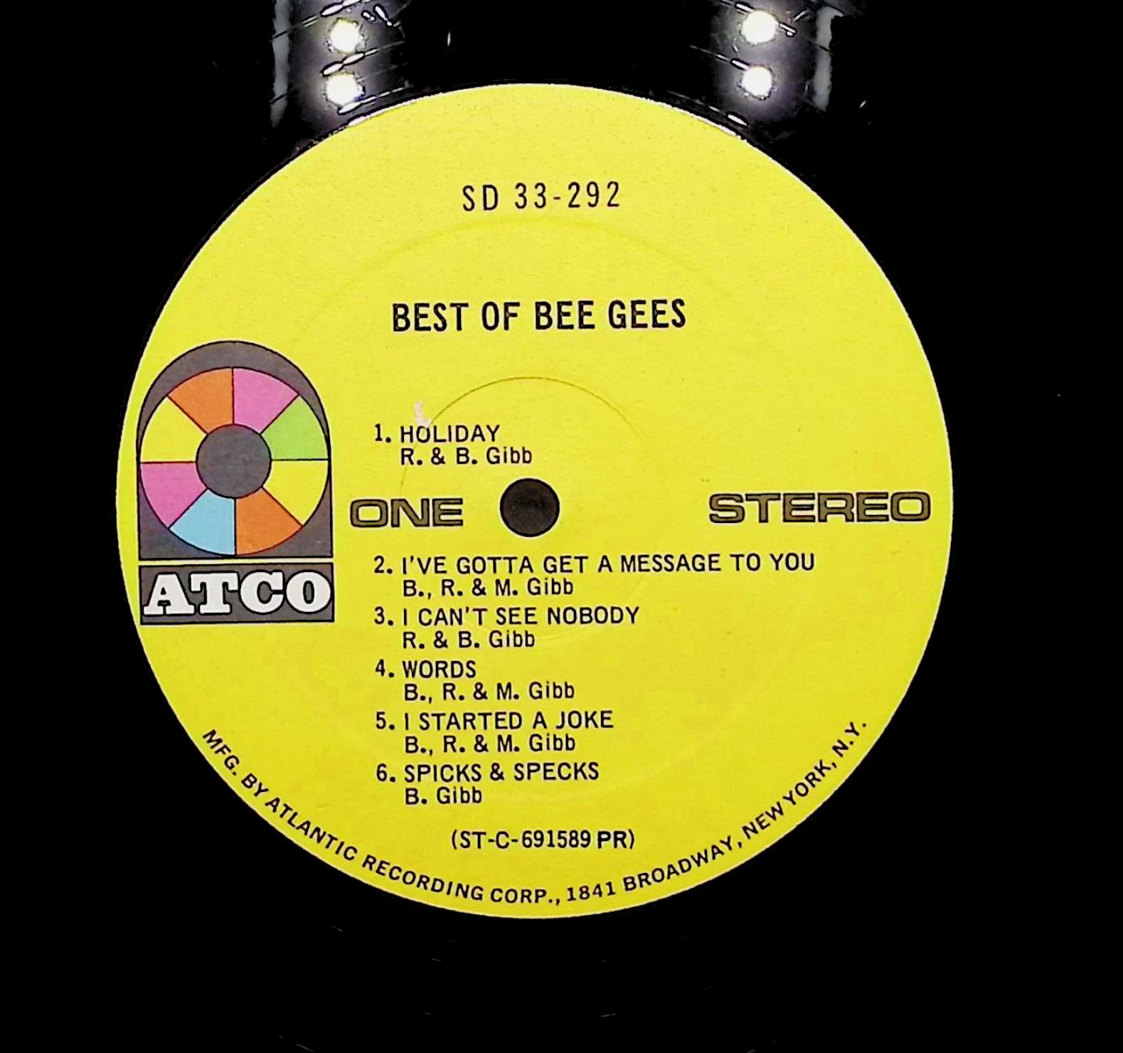 Bee Gees Best Of Bee Gees 1969 LP Rock Side A & B  — image 2