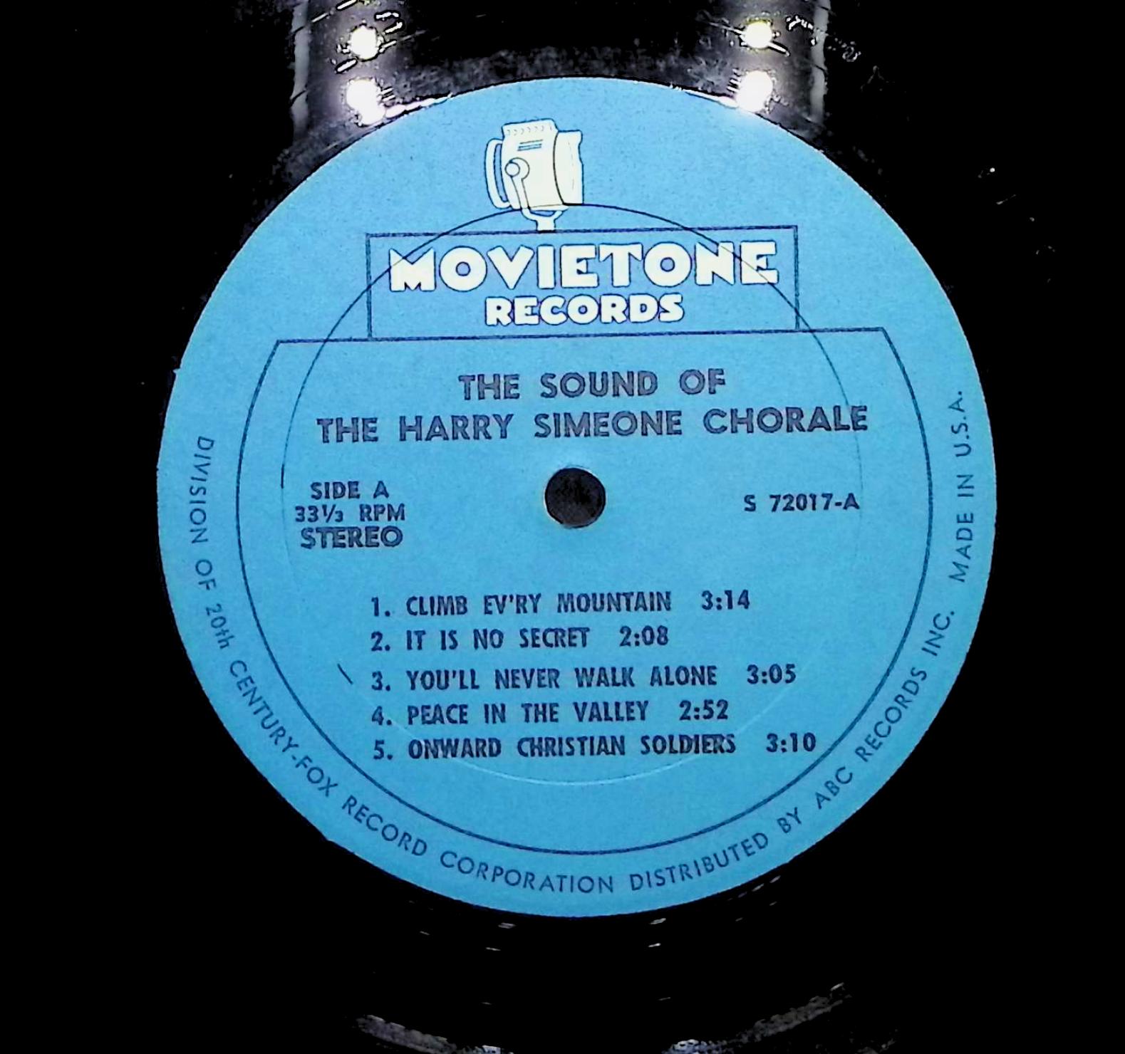 The Harry Simeone Chorale The Sound Of The Harry Simeone Chorale 1967 LP Jazz  — image 2