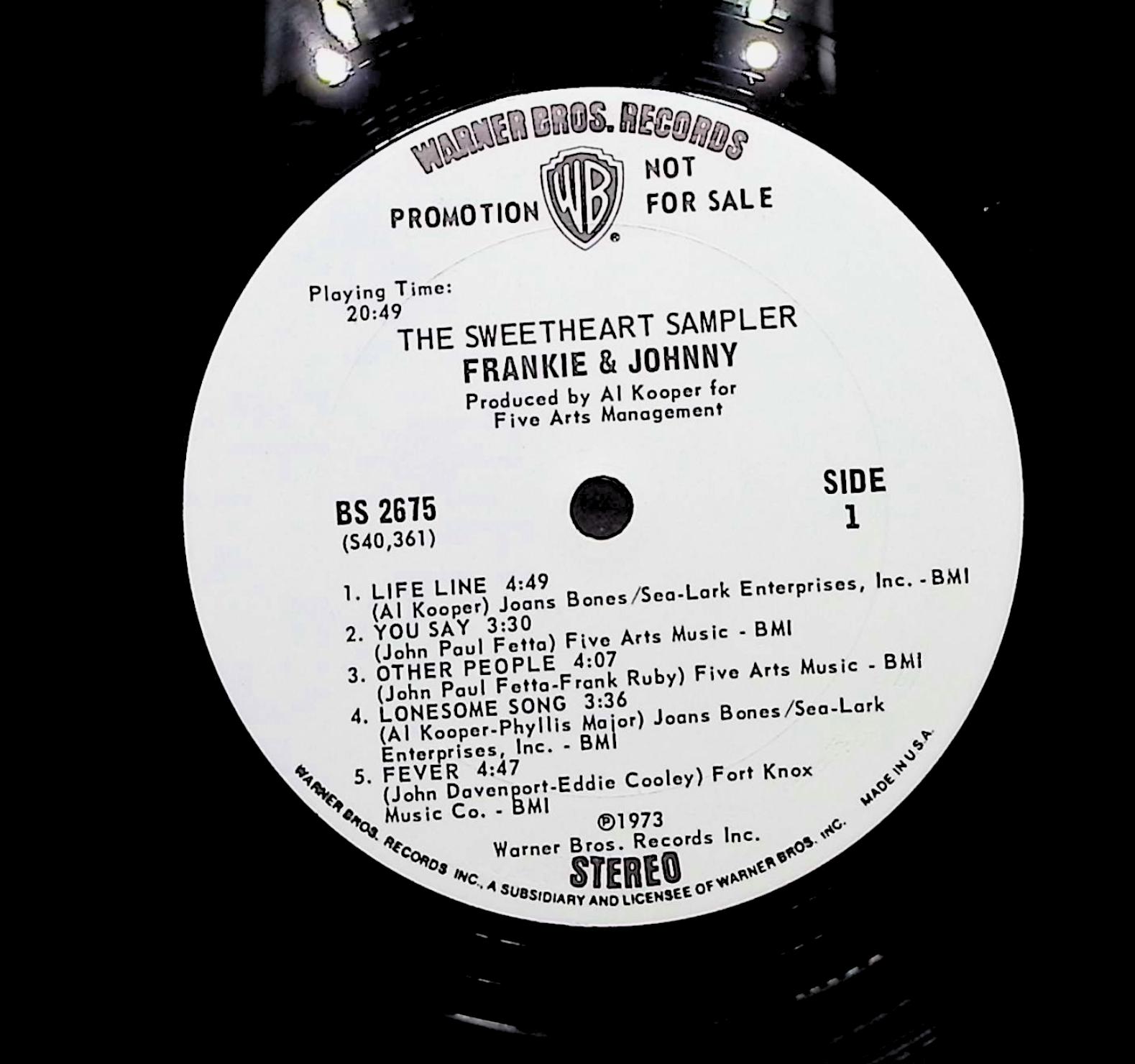 Frankie & Johnny -The Sweetheart Sampler 1973 LP Rock Side 1 & 2 — image 4