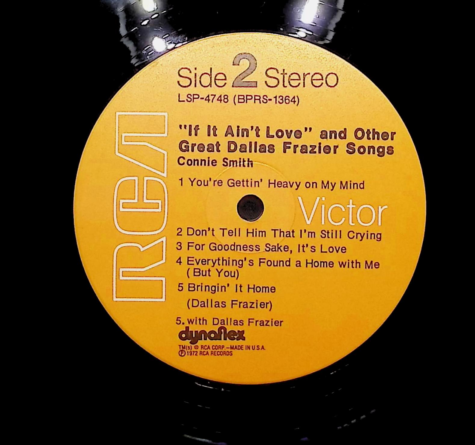 Connie Smith If It Ain't Love And Other Great Dallas Frazier Songs 1972 LP — image 2